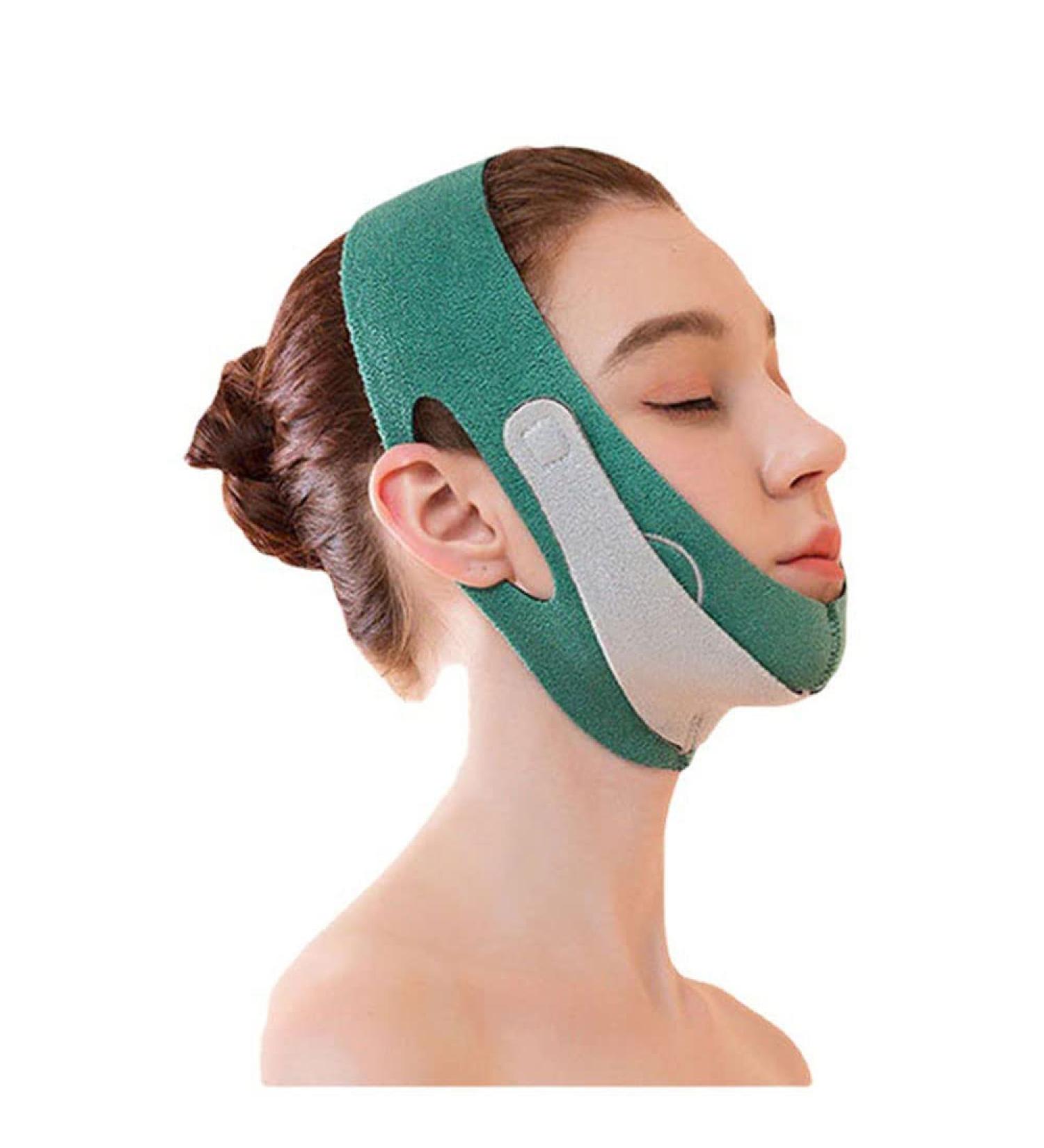Dzsxlecc Face Thinning Bandage - V-Shaped Slimming Face Mask for Double Chin Reduction and Skin Toning - Buy Online on GoSupps.com