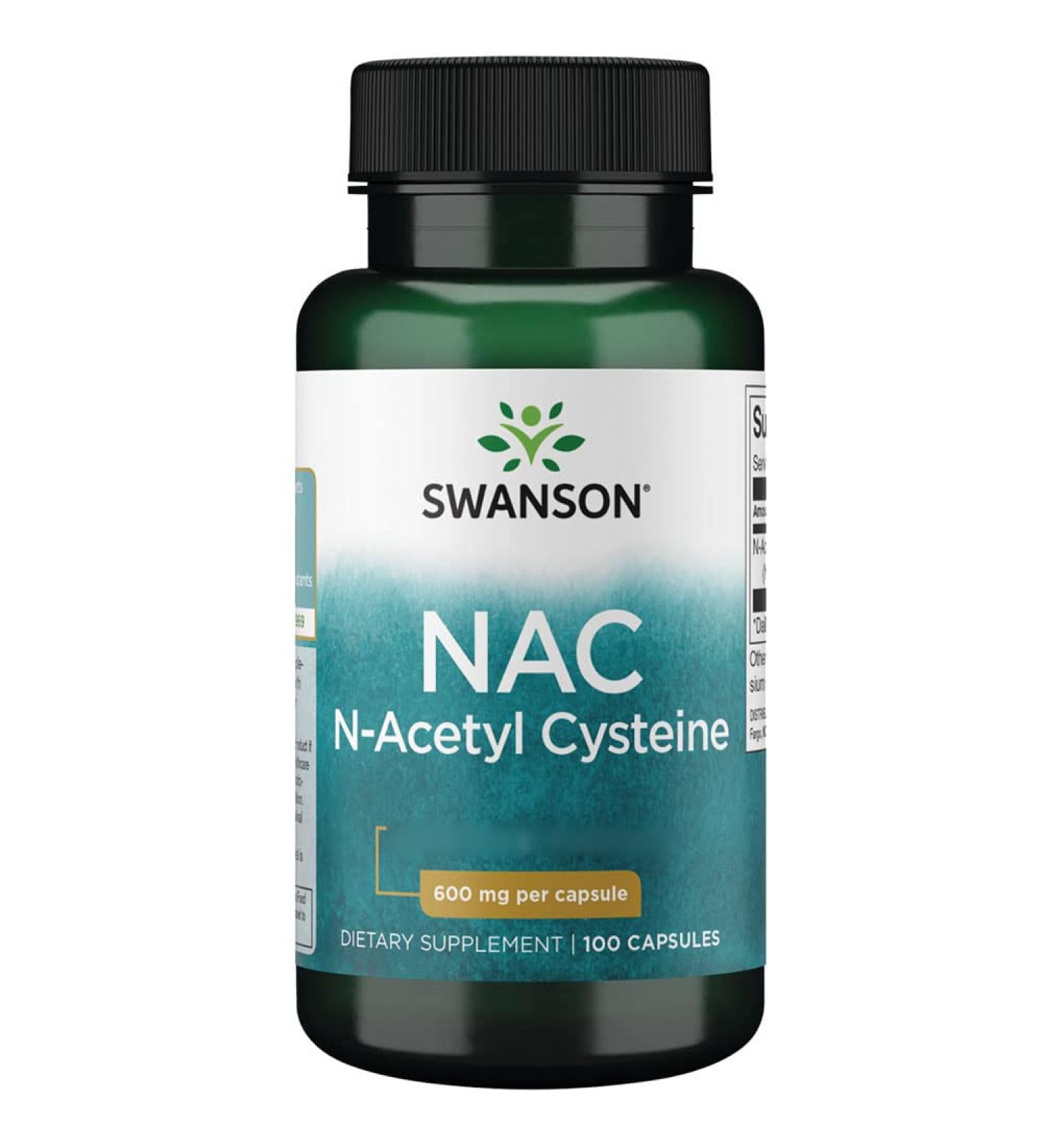 Soy-Free NAC 600mg Depot 100 Capsules | High-Dose Lab-Tested | Gluten-Free Non-GMO | Swanson - Buy Online on GoSupps.com