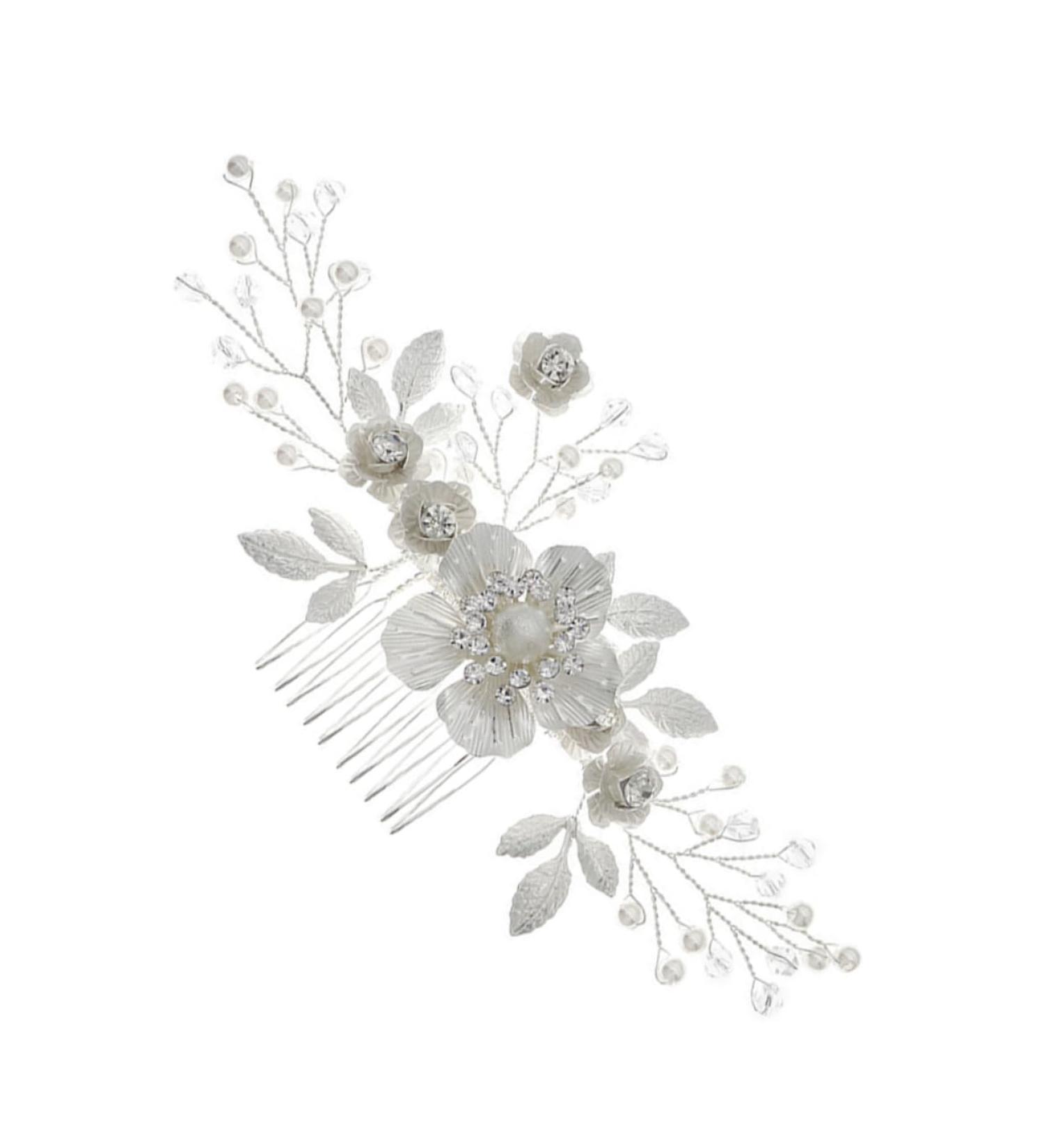 MAGICLULU Flower Comb Hair Jewelry Pearl Hair Accessories Hair Comb for Bride Wedding Bride Hair Comb Wedding Hair Accessories for Brides Headpiece for Bride Bridal Hair Accessory - Buy Online on GoSupps.com