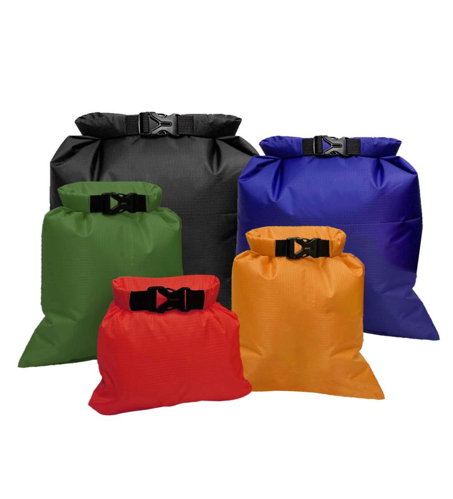 Pimoys 5 Pack Multicolour Waterproof Dry Sacks Lightweight Outdoor Dry Bags Ultimate Dry Bags for Rafting Boating Camping (1.5L 2.5L 3.5L 4.5L 6L) - Buy Online on GoSupps.com
