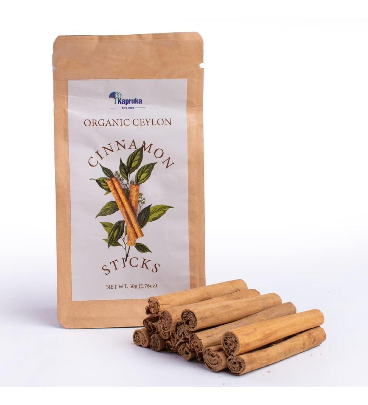 Kapruka Ceylon Cinnamon Sticks 50g | Ceylon Cinnamon from Sri Lanka | Premium Quality Cinnamon Sticks - Buy Online on GoSupps.com