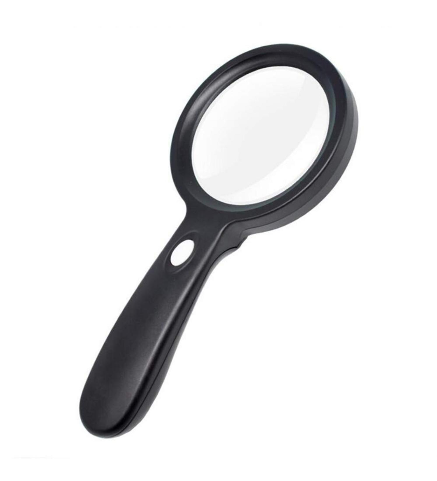 Handheld Magnifying with Light 40X Illuminated Magnifier 12 LED Lights Compatible with Child Elderly Seniors Reading Black Good Times - Buy Online on GoSupps.com