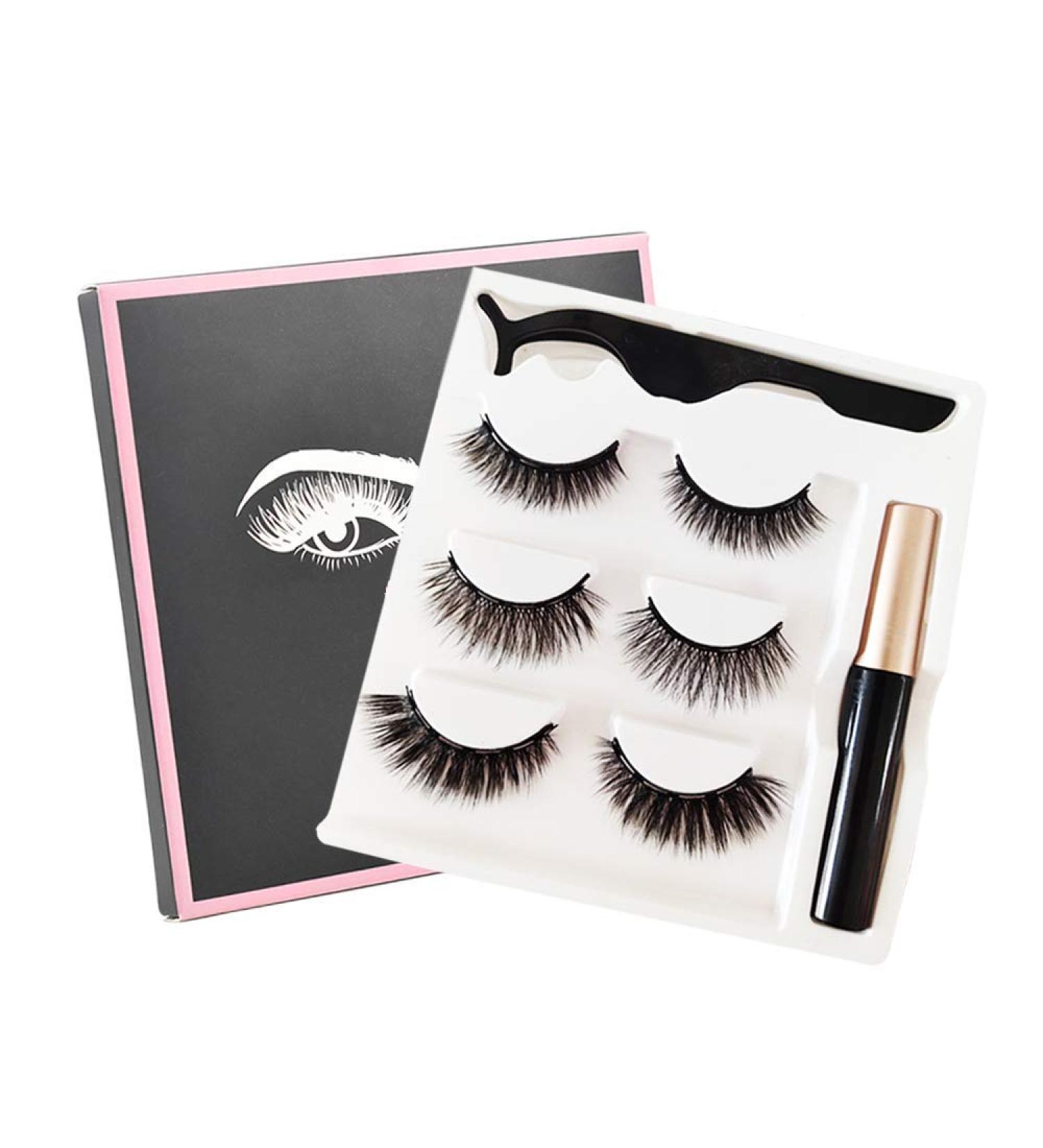 Magnetic Eyelashes Magnetic Eyeliner Kit 3D Magnetic Natural Reusable No Glue Magnetic Eyelashes Set Waterproof Ultra-thin Magnetic Eyelashes - Buy Online on GoSupps.com
