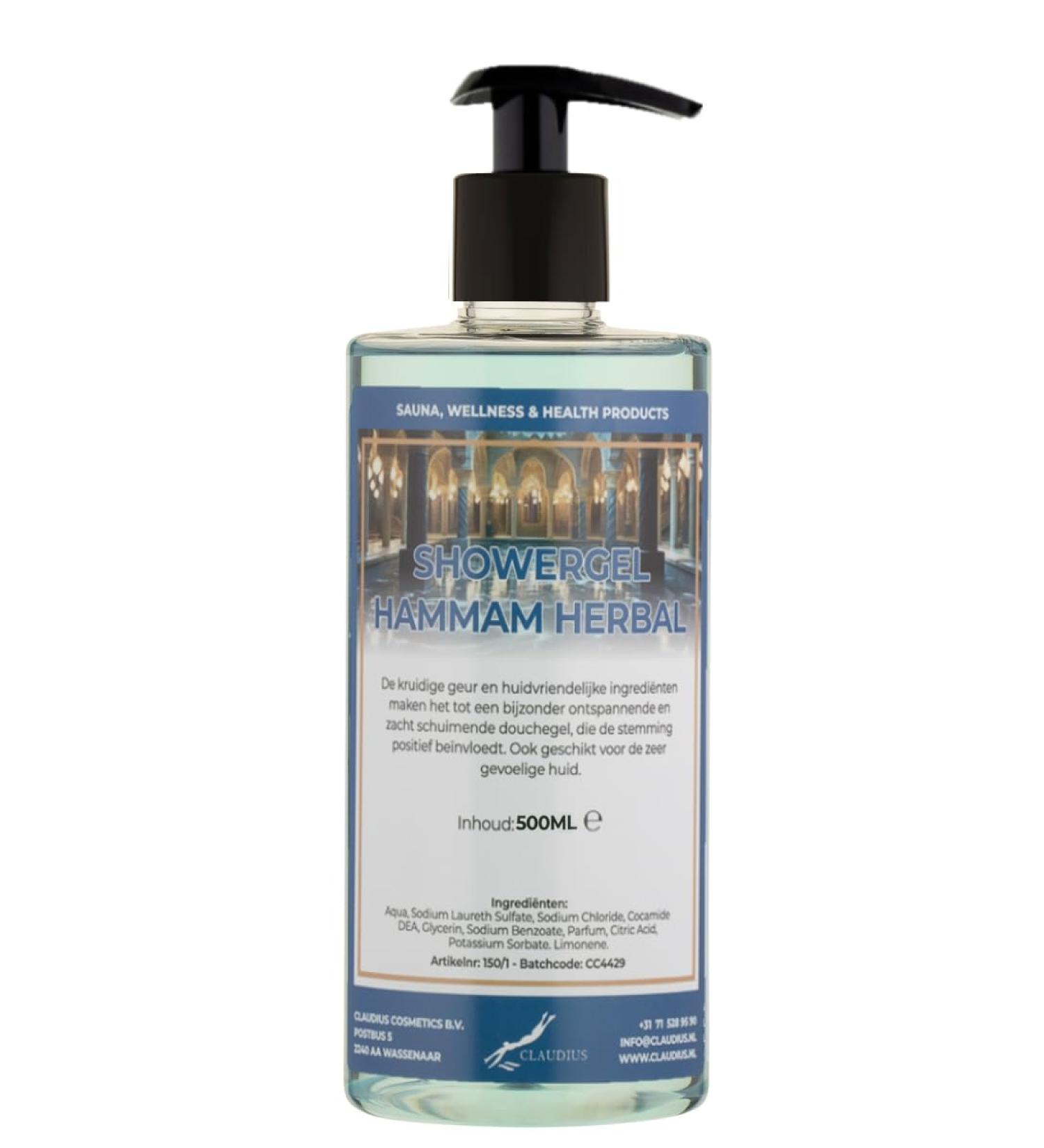 Claudius Shower Gel Hammam Herbal 500 ml with free pump Showergel