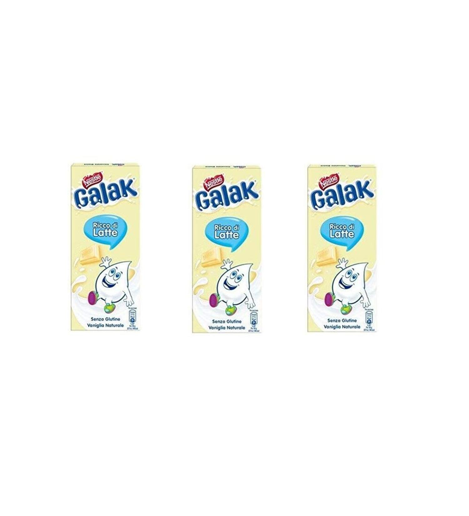 Nestl Nestle Galak Pack of 3 Italian Milk Chocolate Bars White Chocolate 100g
