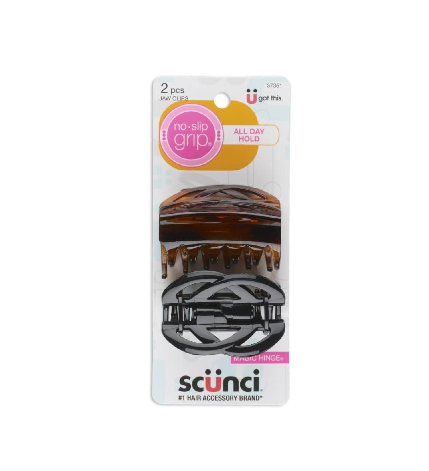 Scunci Claw Clip  No-Slip Grip 2 clips