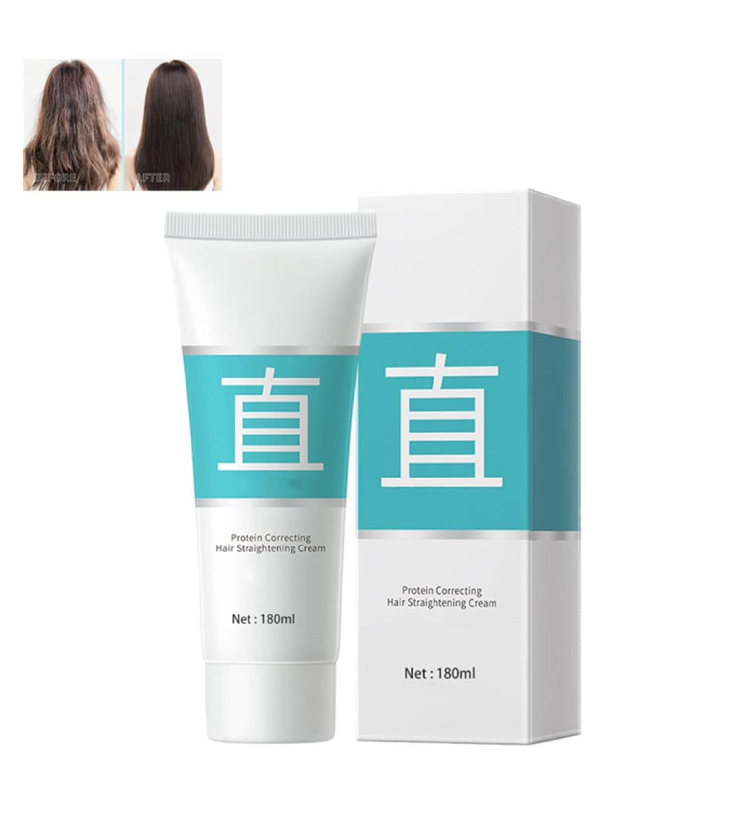Protein Correcting Hair Straightening Cream Hair Straightening Treatment Cream For Curly Hair Nourishing Fast Smoothing Collagen Hair Straightener Cream For All Hair Types (3pcs) - Buy Online on GoSupps.com