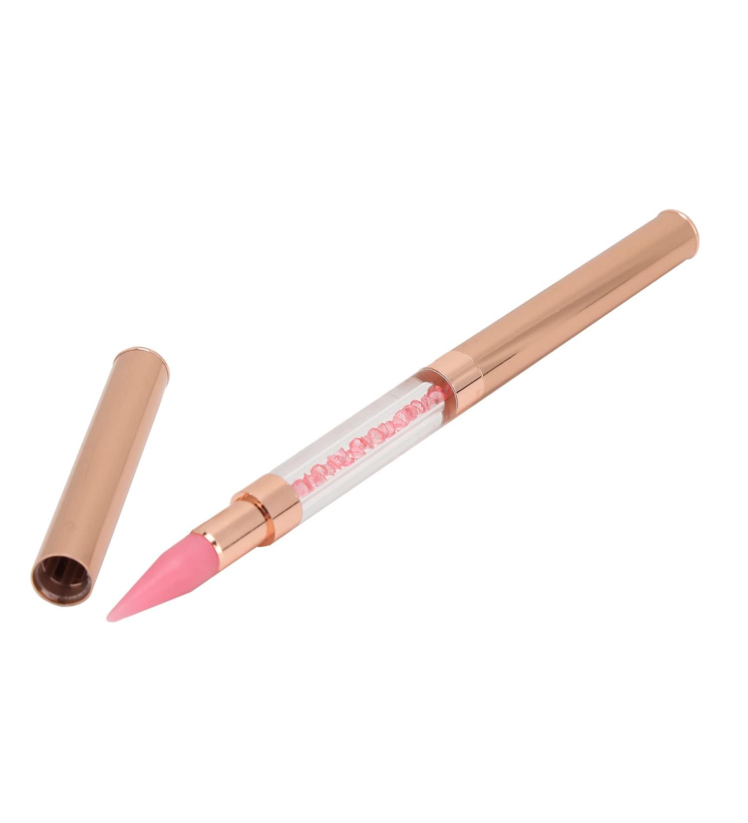 Nail Art Dotting Pen - Double Ended Wax Tip & Stainless Steel for Acrylic & Rhinestones (Pink) | International Shipping - Buy Online on GoSupps.com