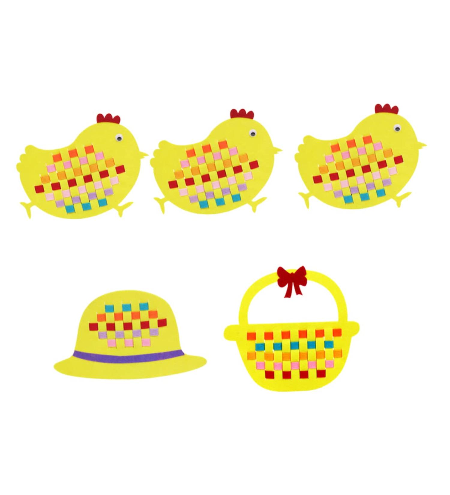Didiseaon 5pcs Squiz Chicken Toy Set - Easter Party Favors & DIY Crafts | Non-Woven Fabric Baby Toys for Education & Puzzle Fun - Buy Online on GoSupps.com