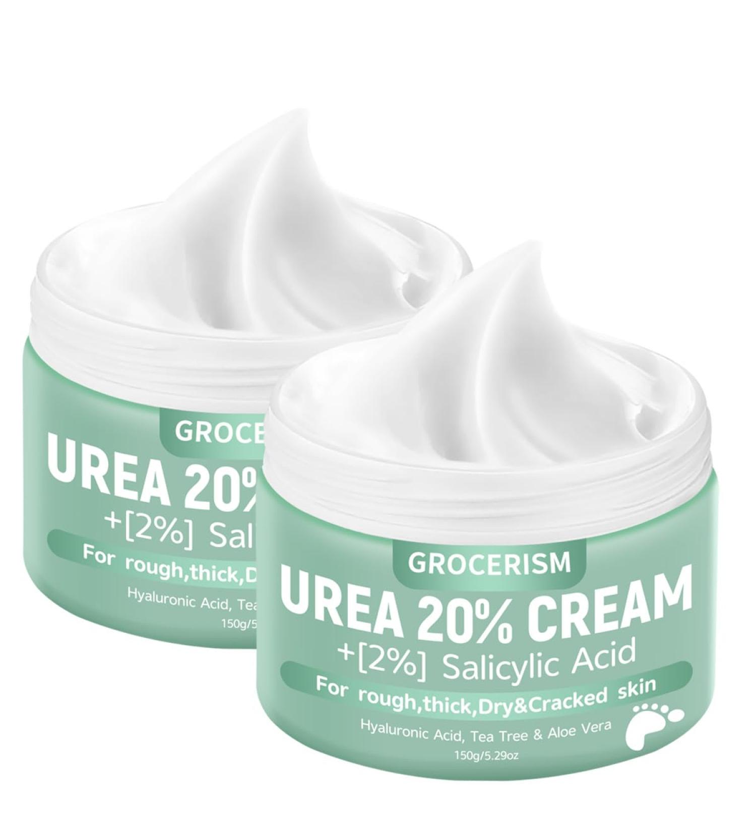 Urea Cream 20% (150g 2 Pack) - Horn Skin Remover Foot & Hand Cream with Hyaluronic Acid Tea Tree Aloe Vera for Deep Moisture & Callus Softening - Buy Online on GoSupps.com