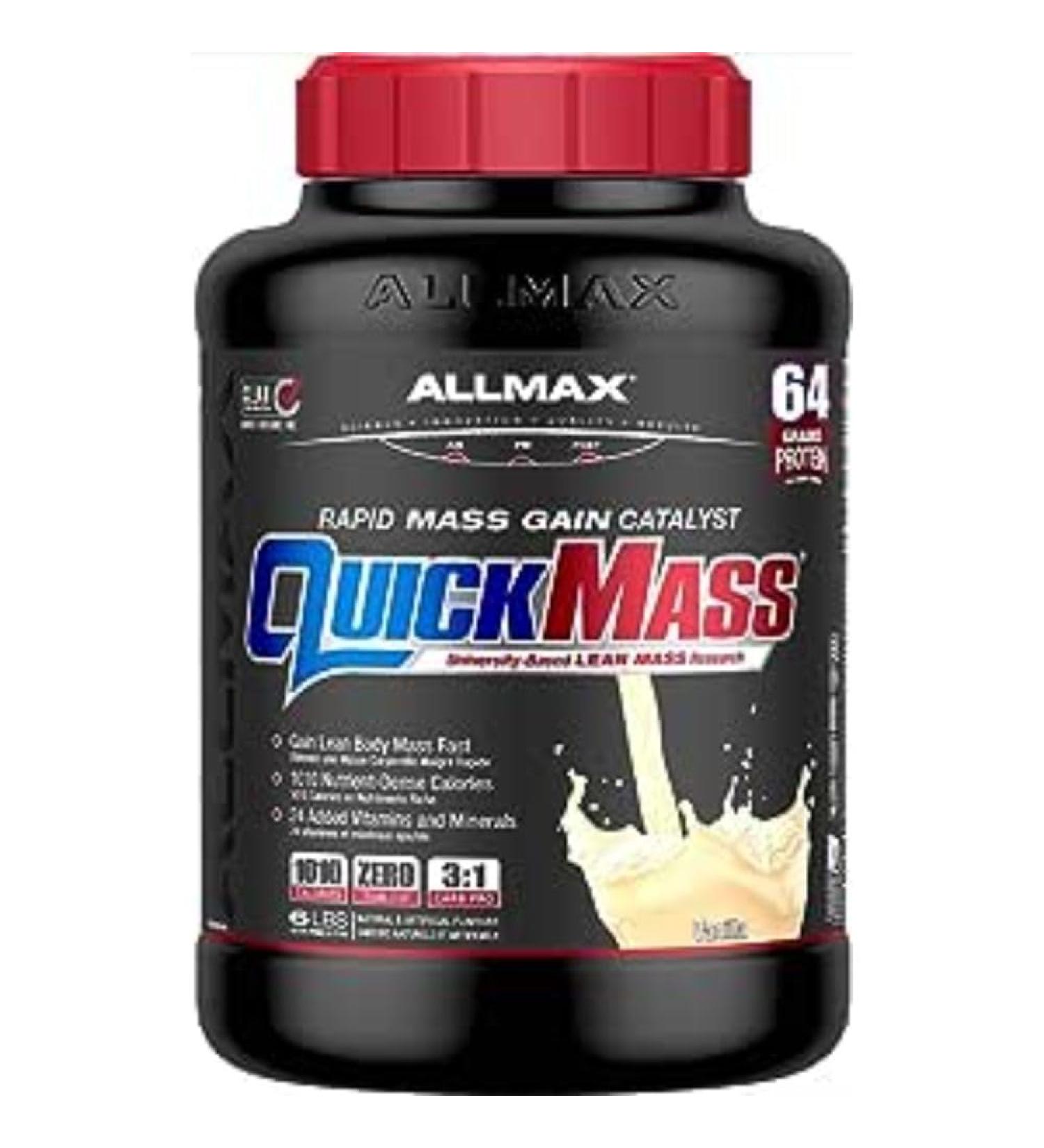 Allmax Quickmass Vanilla 6 LB - Premium Mass Gainer for Muscle Growth | International Shipping Available - Buy Online on GoSupps.com