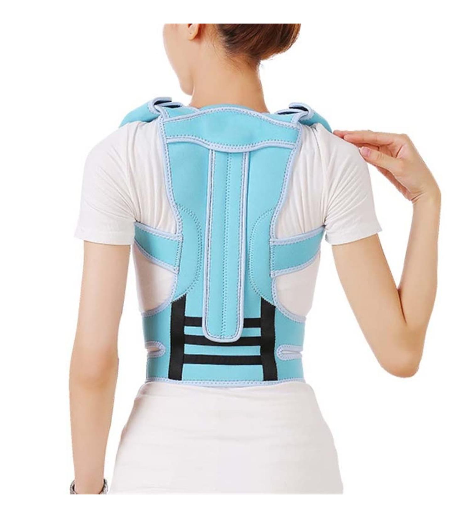 Adjustable Posture Corrector Back Support & Shoulder Brace - Improve Posture for Men & Women (S Code Blue - Buy Online on GoSupps.com