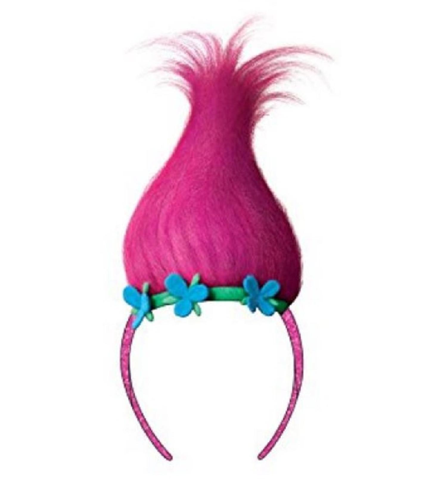 Child's Magenta Trolls Sugar Glitter Headband with Troll Hair - Perfect for Young Girls - Buy Online on GoSupps.com