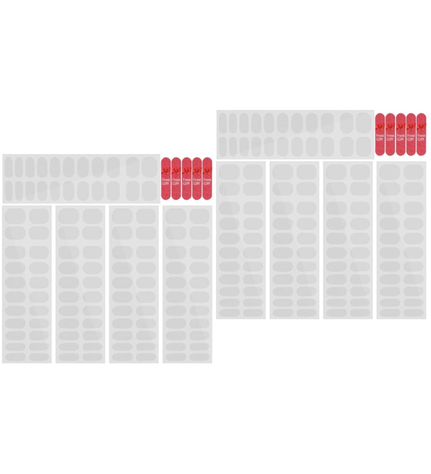 DRESSOOS 10 Sheets Nail Stickers French Nail Sticker Manicure Nail Kit Gel Clear Gel Polish Strips Gel Polish Kit Gel Nail Strips Kit Gel Nail Wraps Transparent Stickers Double Sided Tape - Buy Online on GoSupps.com