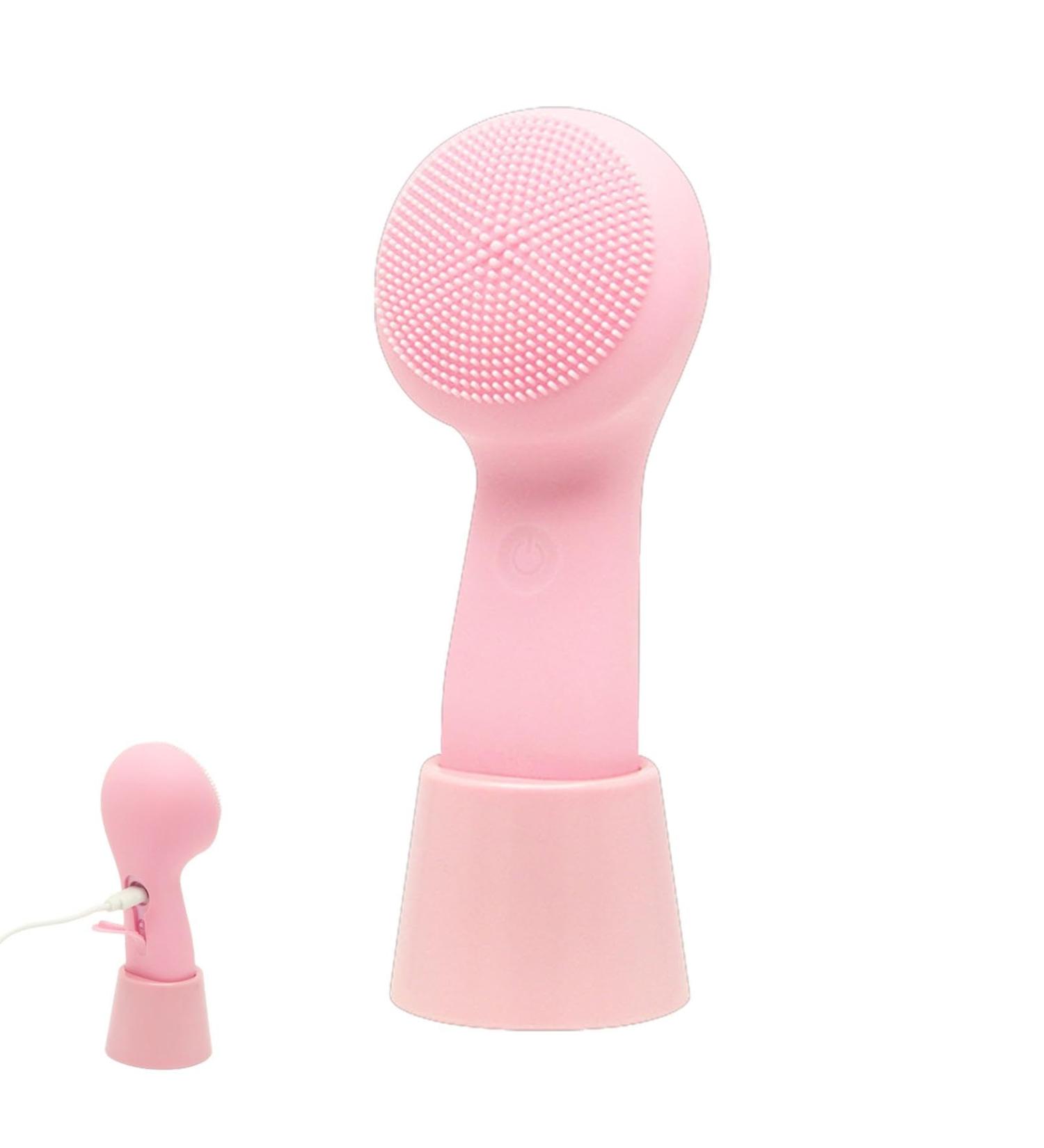 Facial Cleansing Brush Rotating Cleansing Soft Silicone Brush Soft Silicone Rotating Cleansing Brush 2-in-1 Design for Deep Clean & Gentle Exfoliation - Buy Online on GoSupps.com