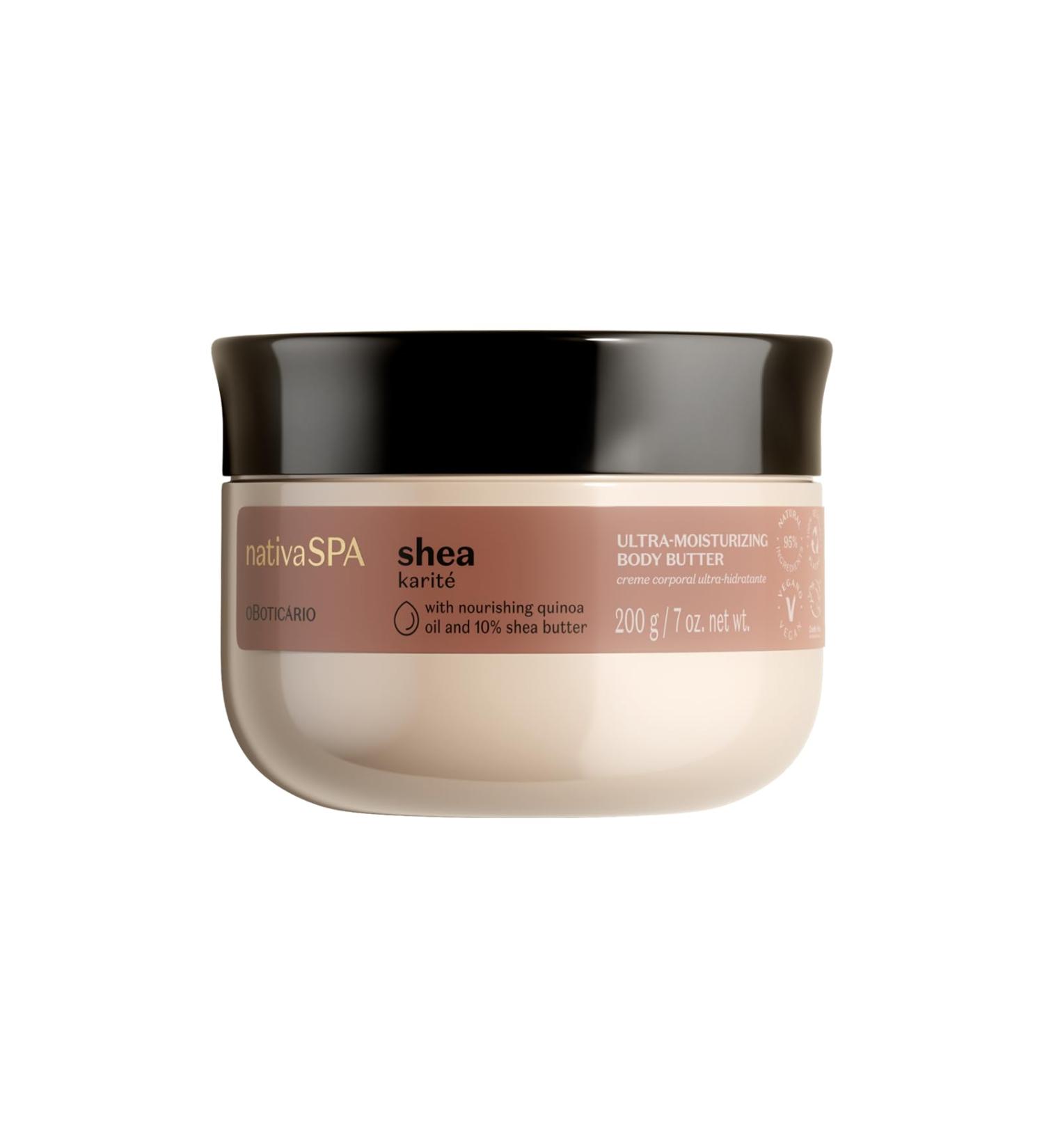 Nativa SPA Shea Moisturizing Body Butter by O Botic rio - Deep Hydration & Nourishment for Silky-Smooth Skin - 7 oz | International Shipping Available - Buy Online on GoSupps.com