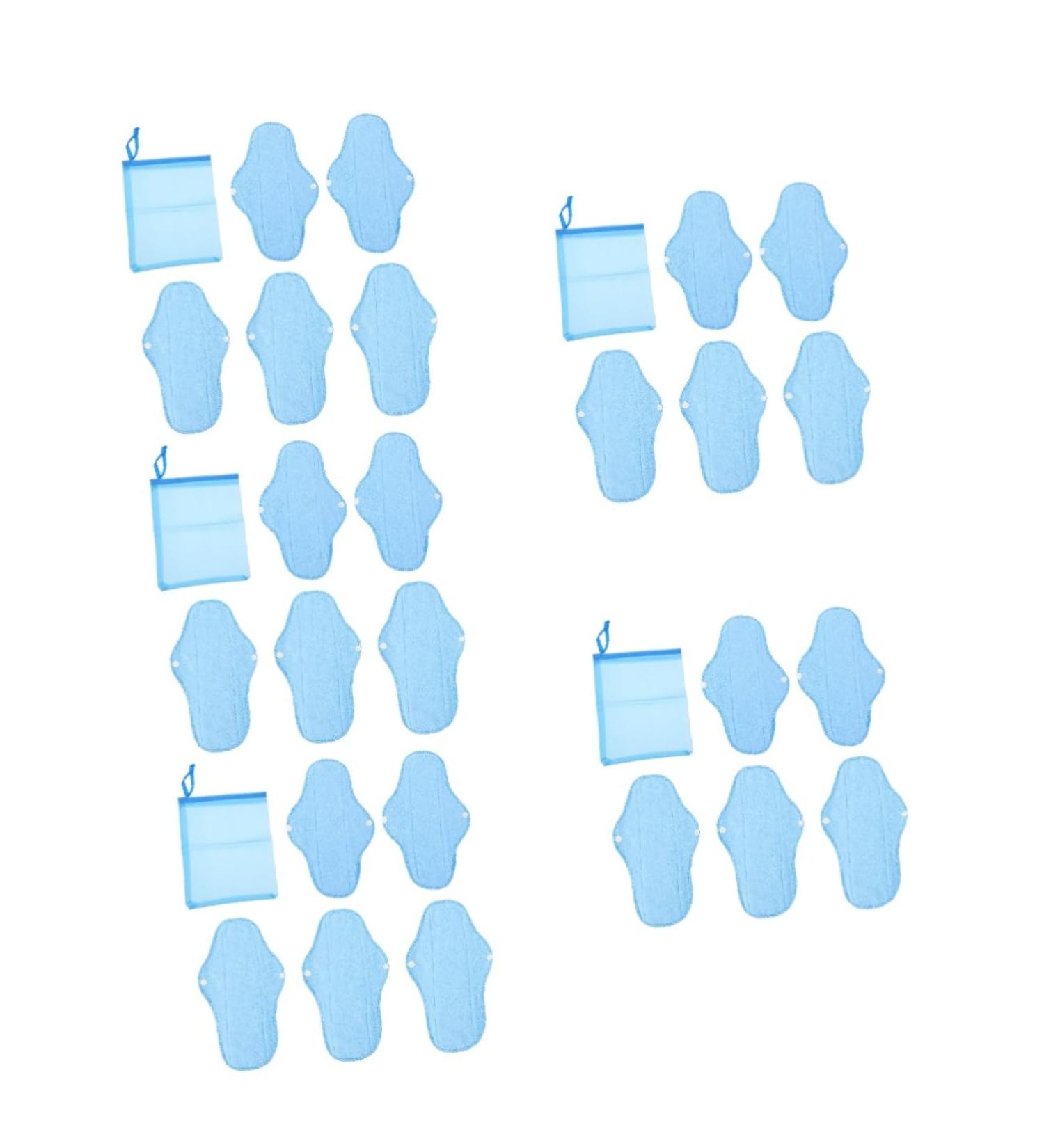 Frcolor Women's Bandage Pads - Polarfleece Activated Carbon for Menstrual Comfort | 6 Stk Overnight Washable Napkins & Medium East Pads - Buy Online on GoSupps.com