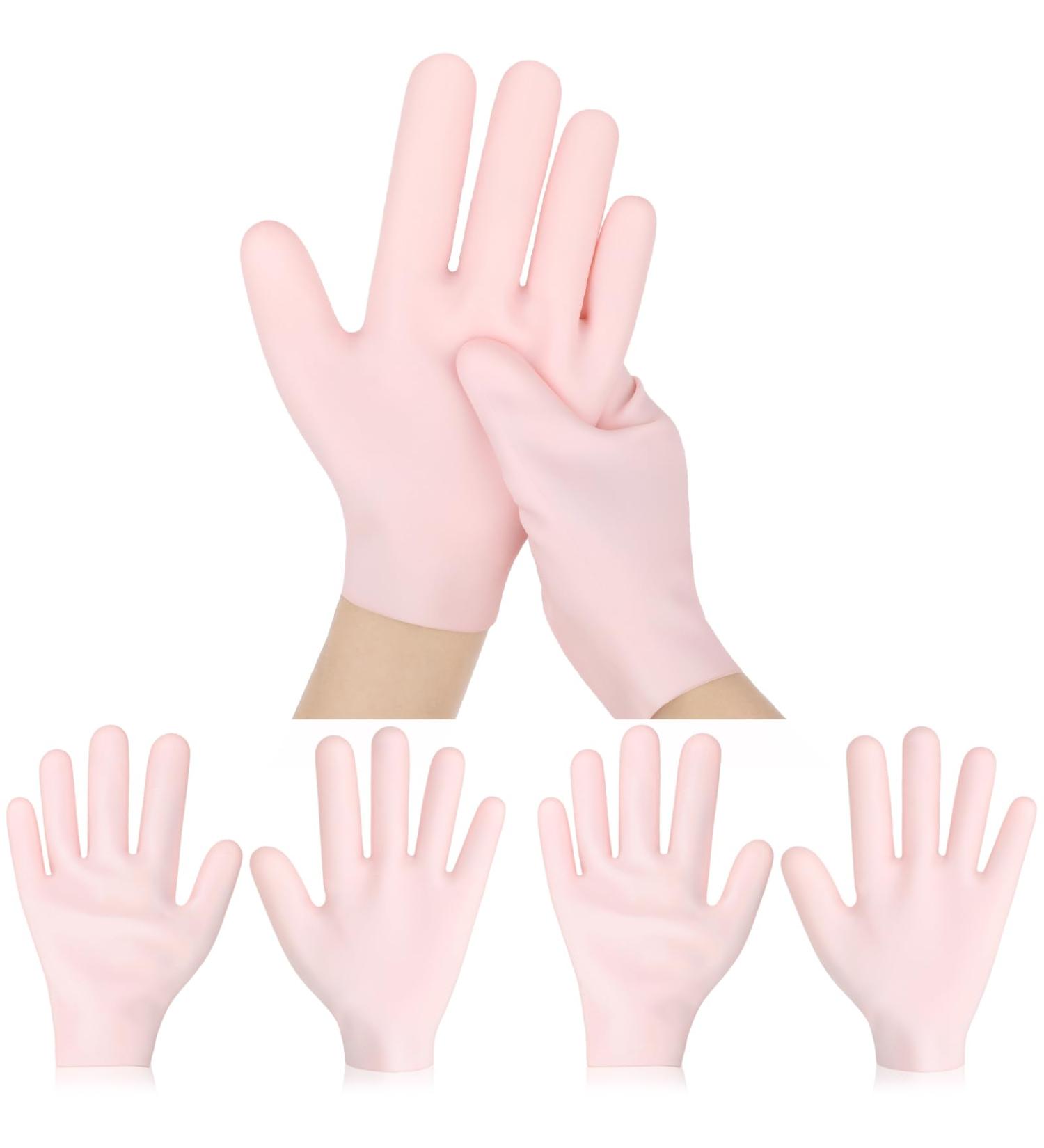 2 Pairs Moisturizing Gloves for Dry Hands Soft Silicone Gloves Gel Spa Hydrating Gloves Aloe Lotion Gloves Moisturizer Healing Gloves for Dry Cracked Hands Treatment Gloves Hand Care Softening Gloves - Buy Online on GoSupps.com