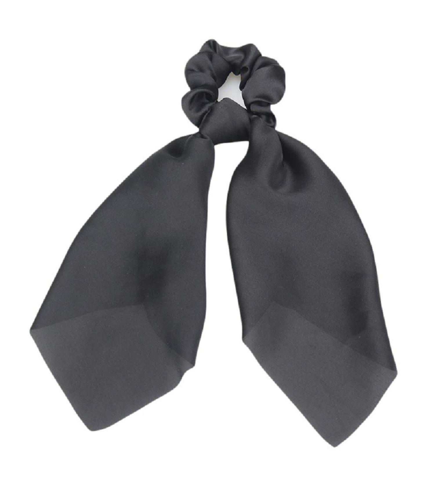 ROWAG Black Silk Scarf Scrunchies for Women - Hair Ribbon Ponytail Holder and Hair Ties - Buy Online on GoSupps.com