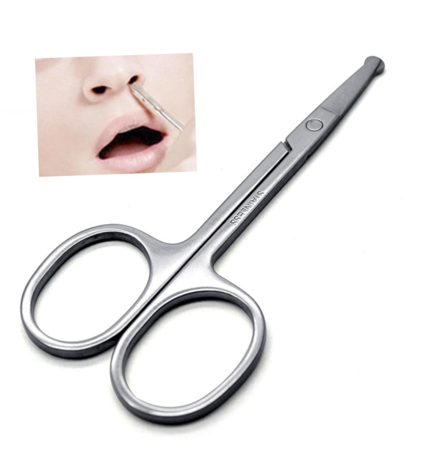 FRCOLOR Nose Hair Trimmer Scissors Eyebrow Scissors Nose Hair Rounded Tip Nose Hair Trimmer Facial Hair A Vibrissa Hair Trimming Makeup Tools - Buy Online on GoSupps.com
