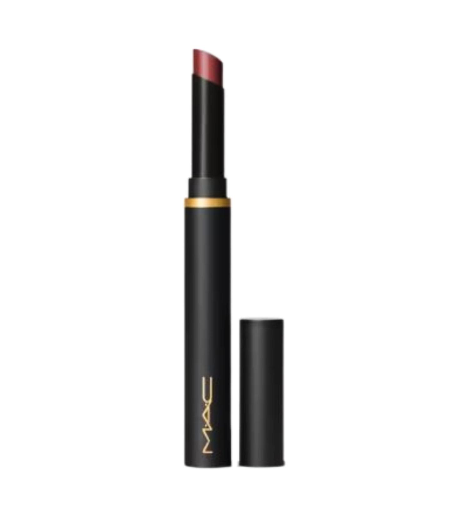 MAC Powder Kiss Velvet Blur Slim Stick Lipstick - 879 Love Clove (Deep Warm Red)