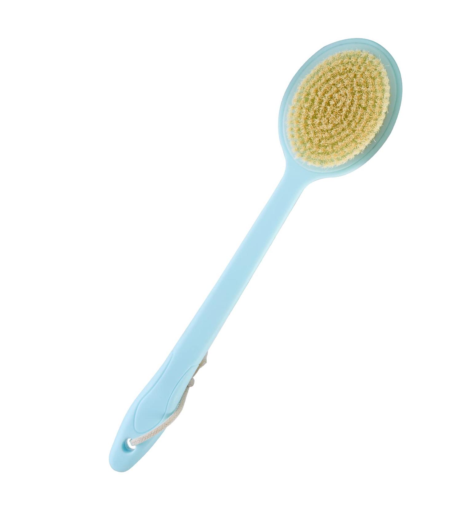 RONCHEN Soft Bristle Shower Brush with Long Handle - Premium Bath Body Cleansing Brush for Men and Women (15 inches, Blue) - Buy Online on GoSupps.com
