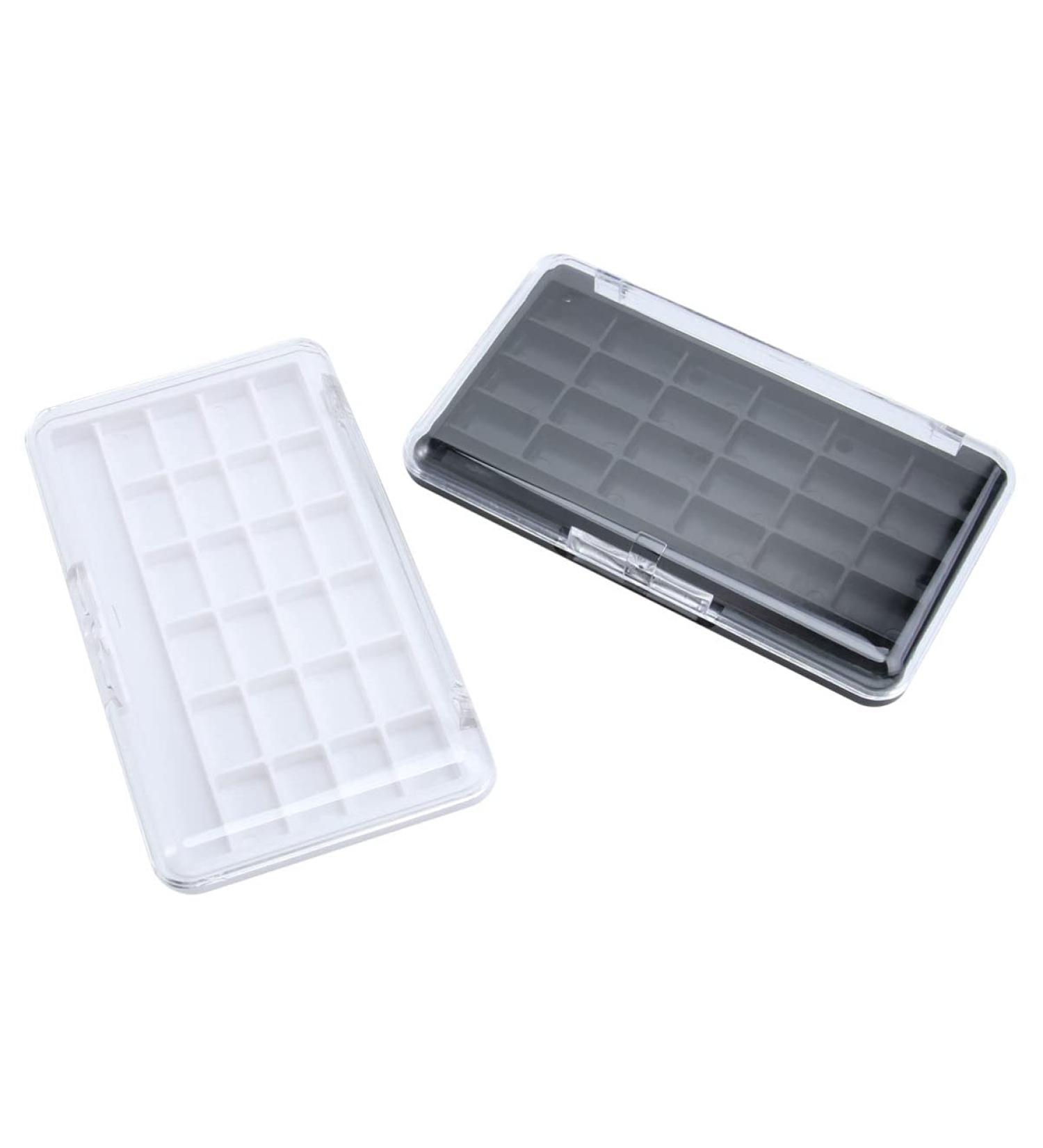 Fomiyes 2-Pack 24-Grid Empty Cosmetic Palette - Versatile Plastic Eyeshadow Pallet for DIY Make-Up & Craft Projects - Buy Online on GoSupps.com