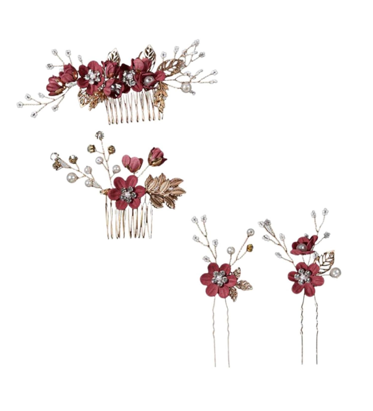 1 Set Hairpin Hair Comb Zinc Alloy Women's Wedding - Buy Online on GoSupps.com