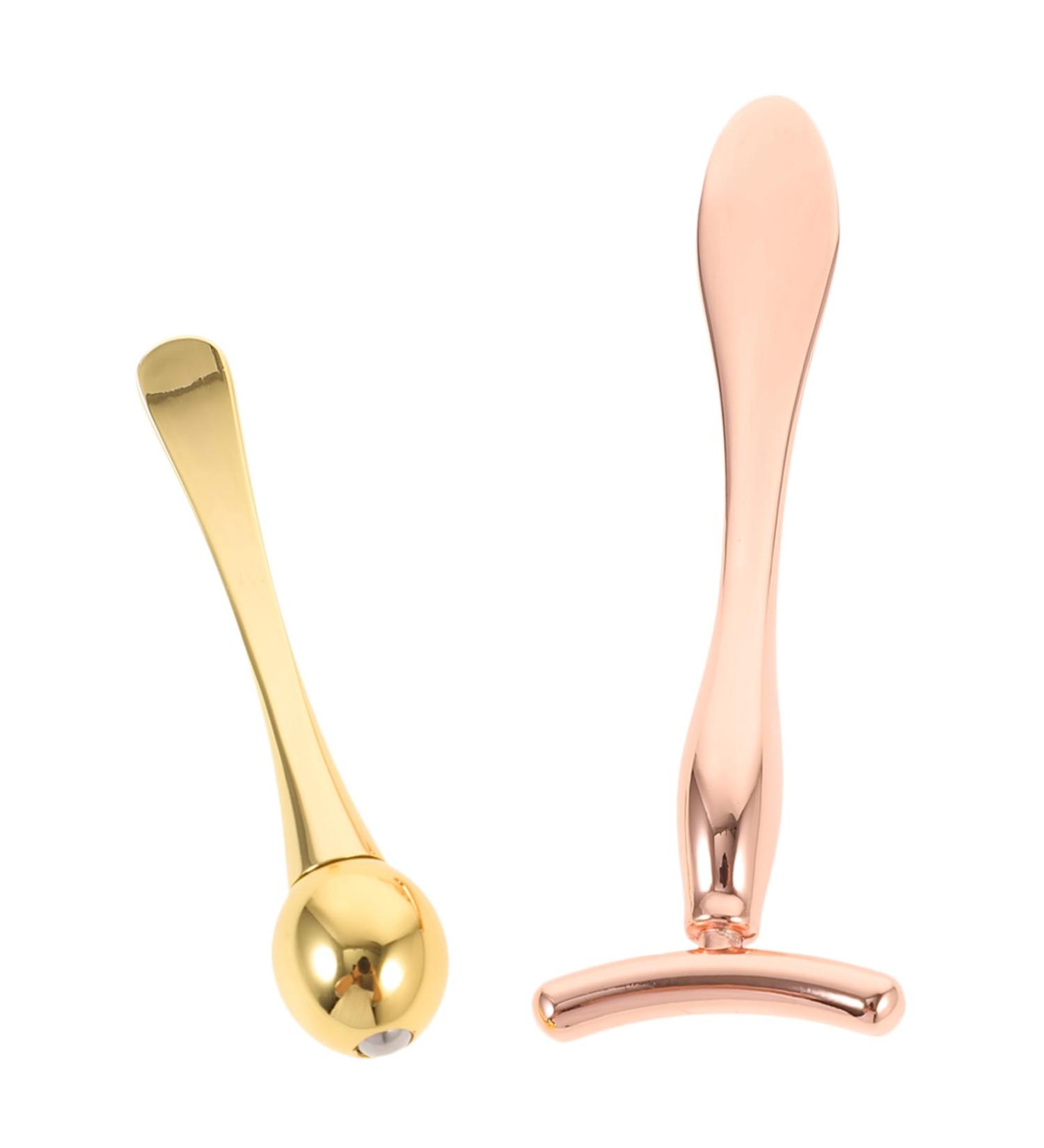 Golden Eye Massage Roller & T-Bar Set | Skin Care Tools for Eye Creams & Facial Masks | International Shipping - Buy Online on GoSupps.com