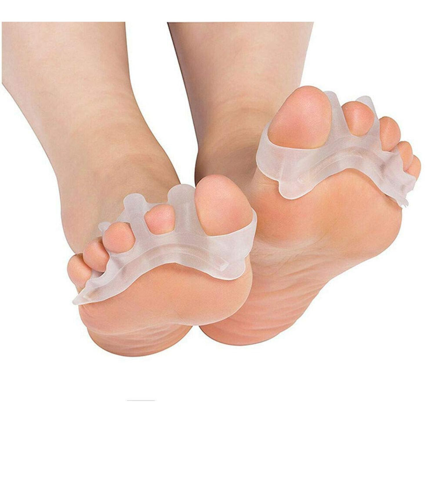Buy 2 Silicone Toe Separators for Hallux Valgus Relief | Friction & Ball Protection for Crow Toe - Fast International Shipping - Buy Online on GoSupps.com