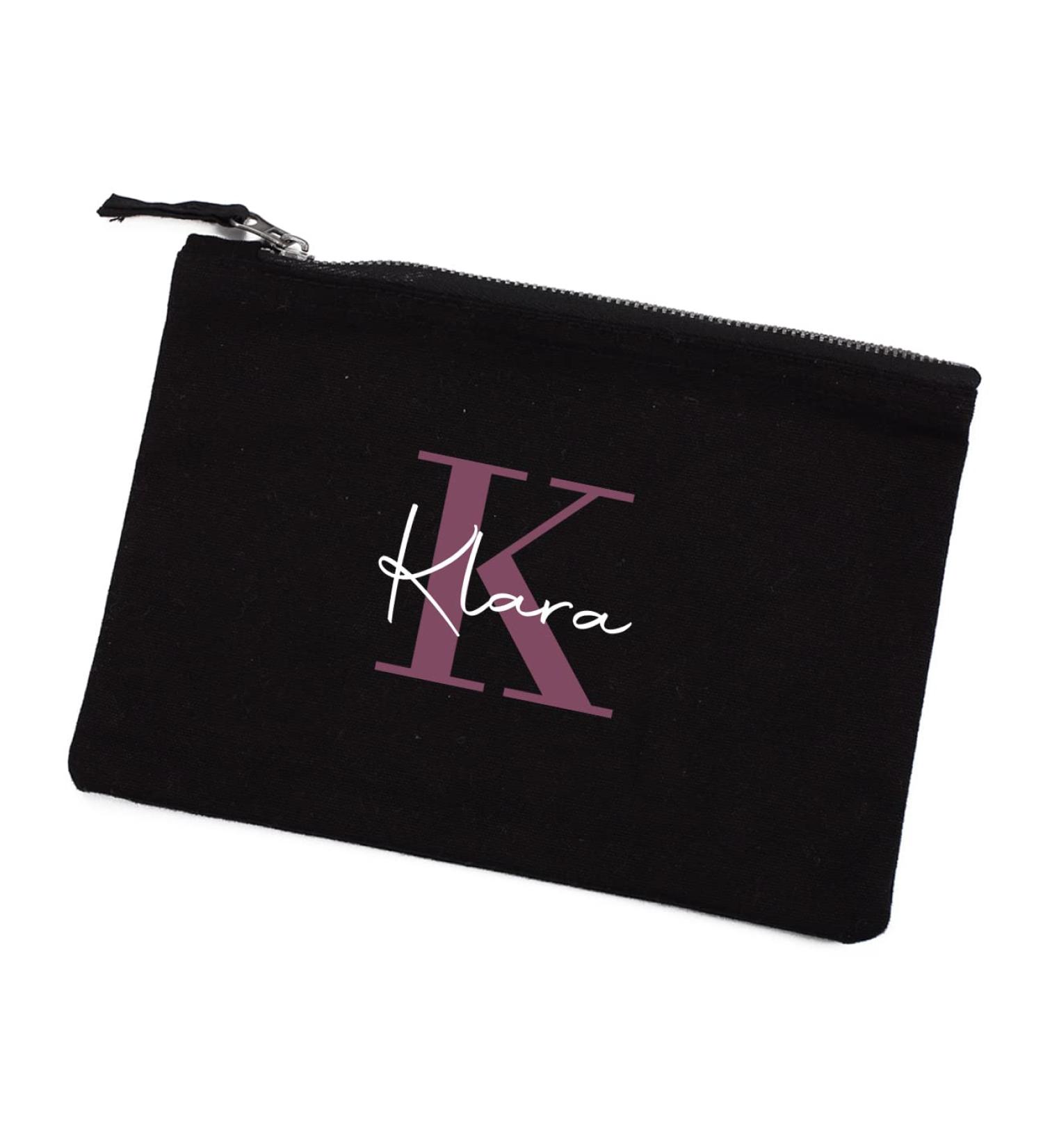 Herz & Heim Personalized Cosmetic Bag with Initial & Name - Large Size | Custom Makeup Organizer - Buy Online on GoSupps.com