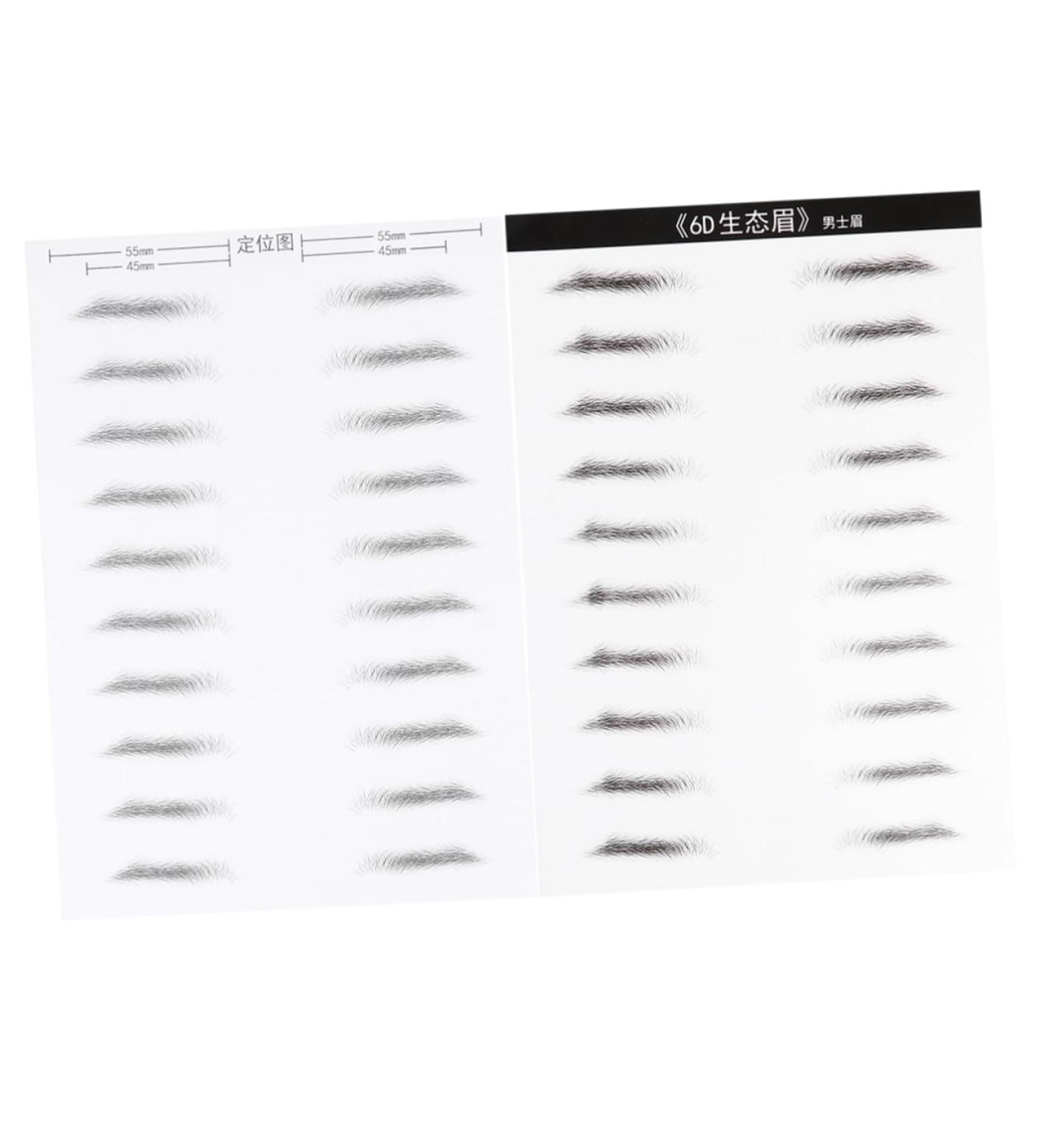 Beavorty 2 Pairs Eyebrow Stickers Waterproof Brow Tatoo Black Sticker Eyebrow Makeup Tools Patch 6d Hair 1 count (Pack of 1) Black - Buy Online on GoSupps.com