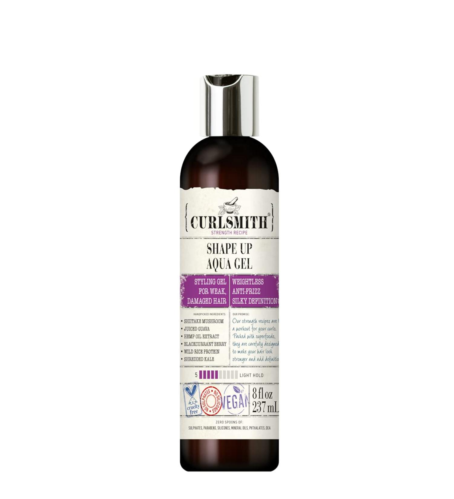 Curlsmith Shape Up Aqua Gel 8fl oz - Lightweight Styling Gel with Proteins for Damaged Hair - Buy Online on GoSupps.com