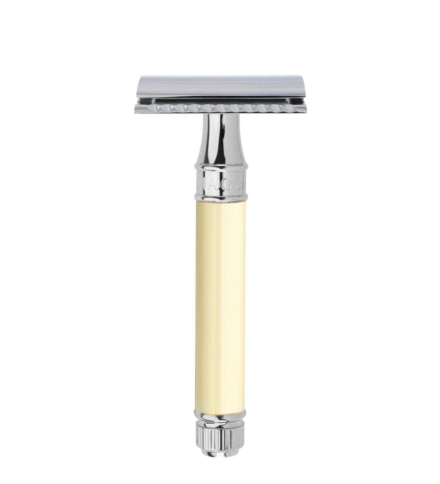 Edwin Jagger DE87 Safety Razor - Imitation Ivory Double Edge | Premium Wet Shaving Experience | International Shipping Available - Buy Online on GoSupps.com