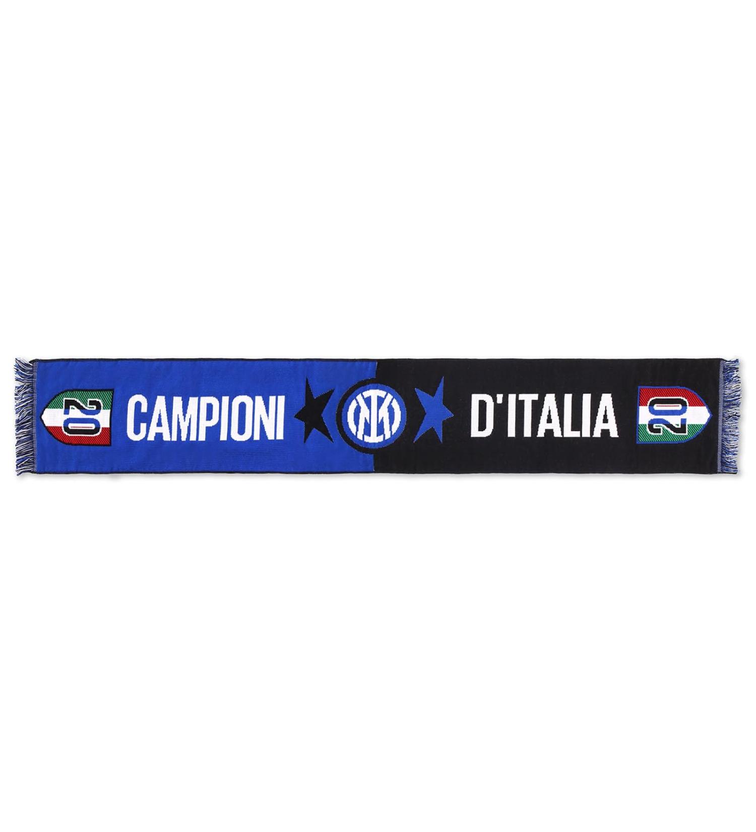 Inter Unisex Celebrative Scarf 20 Scudetto - Black/Blue One Size | International Shipping - Buy Online on GoSupps.com