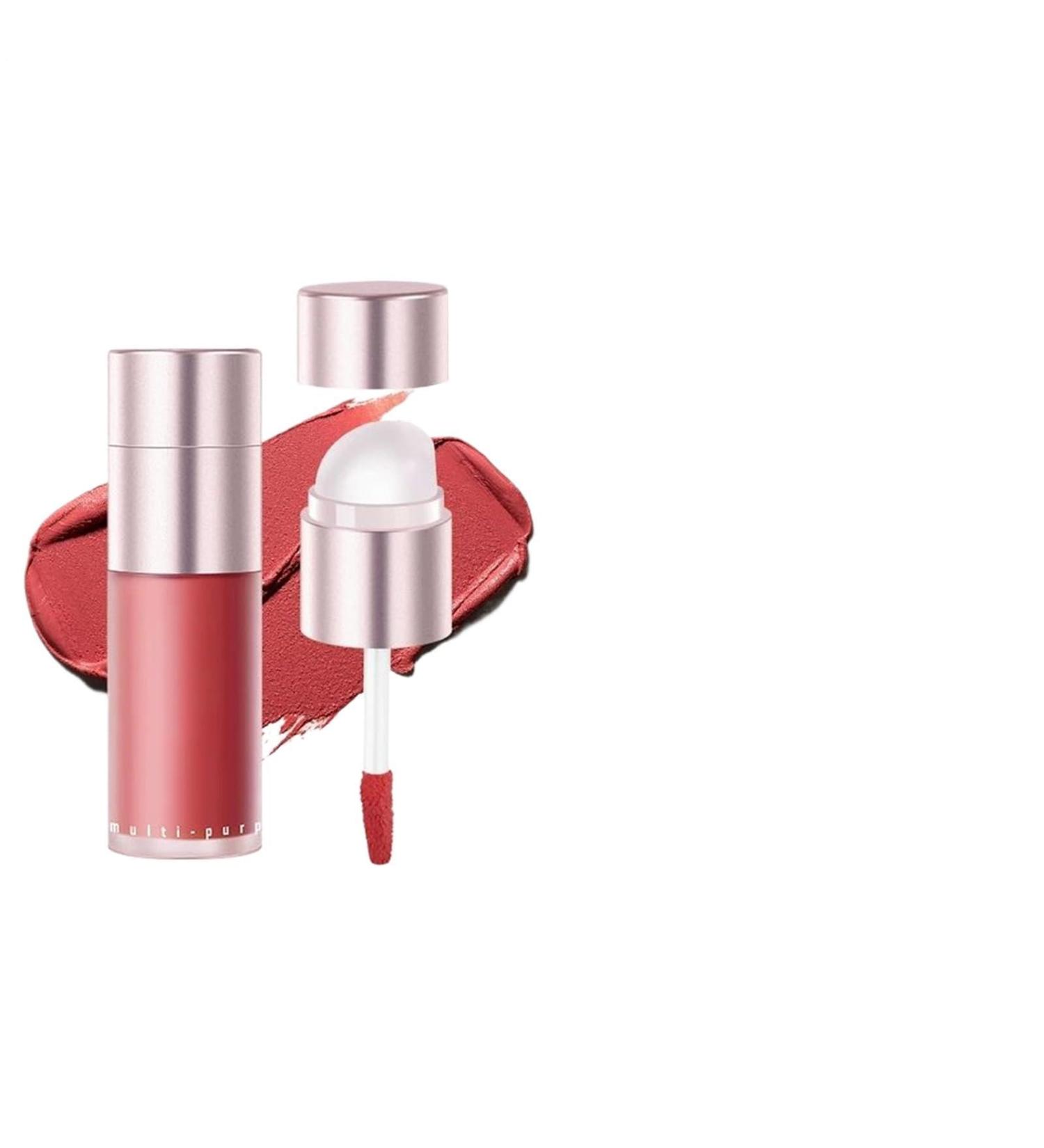 Veasbuu Matte Blush Stick Cream Eyeshadow and Lip Gloss Combo for Women Double Face Makeup Cosmetics and Girls Portable Beauty Tool for Travel Party Wedding Office School 4 - Buy Online on GoSupps.com