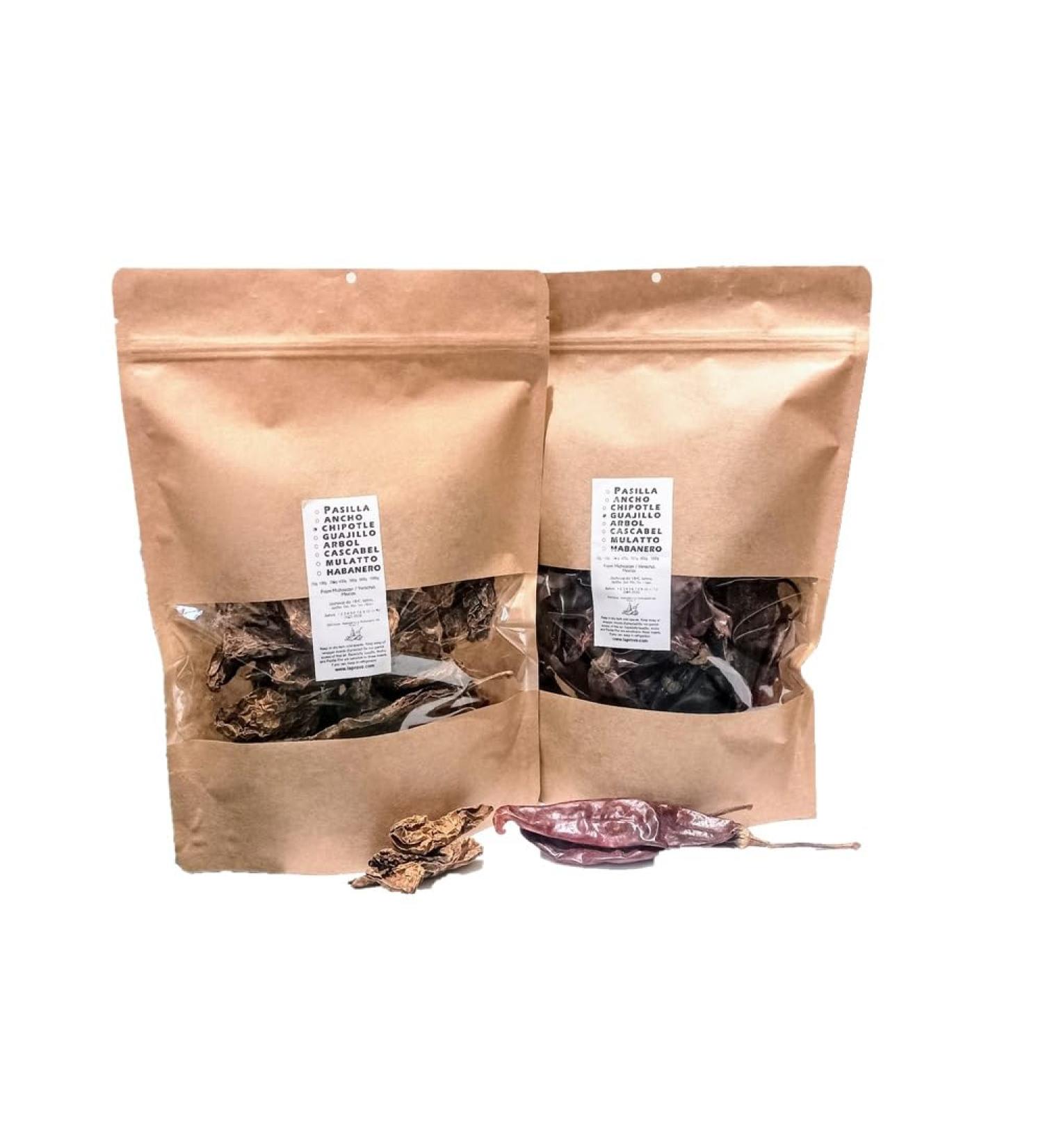 Chili Guajillo Chili Chipotle 200 g morceaux entiers s ch s au soleil 200 g