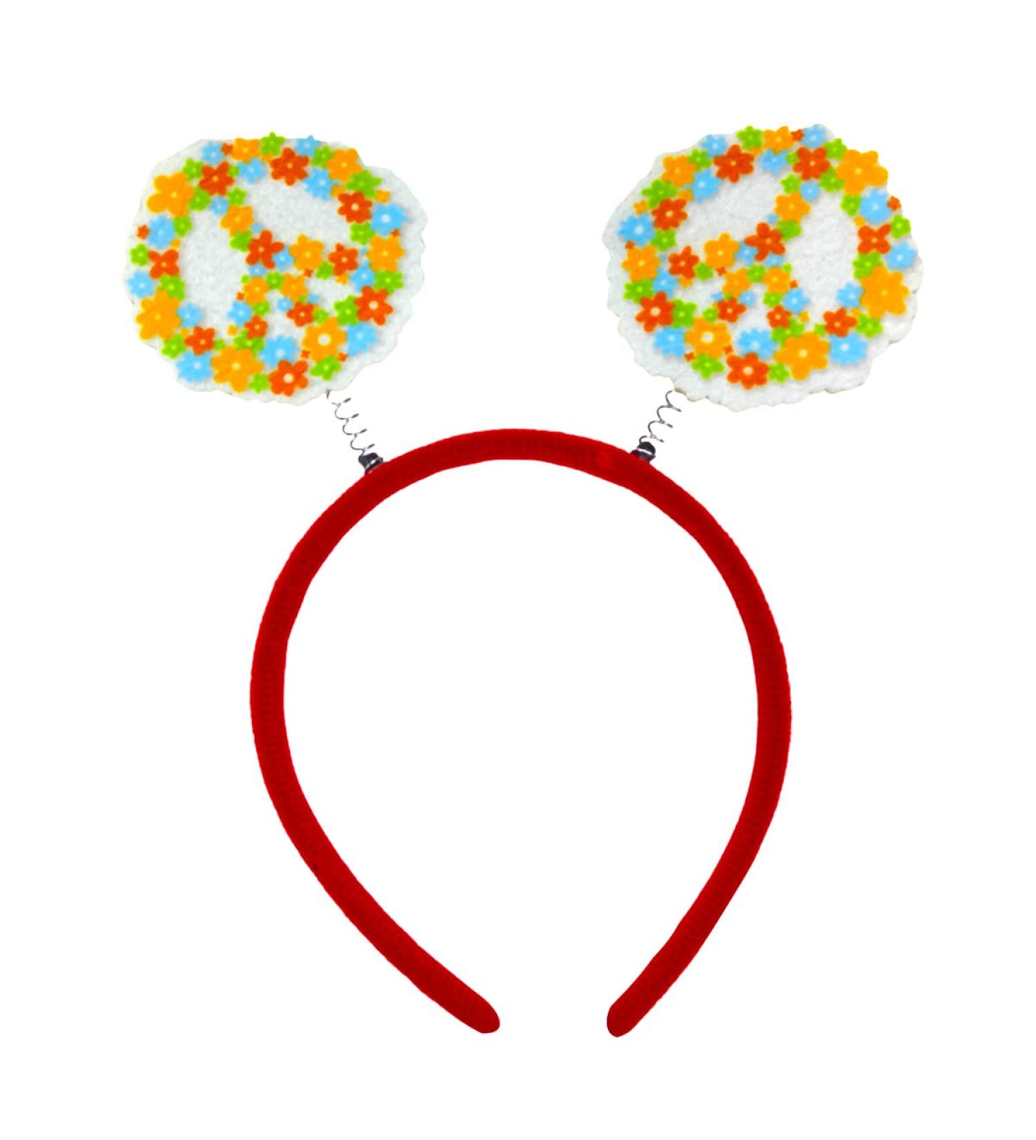 TOOBIT Hippie Headband Flower Hair Hoop - Green Flowers for Women | 70's Theme Love and Peace Accessories for Hippie Groovy Party - Buy Online on GoSupps.com