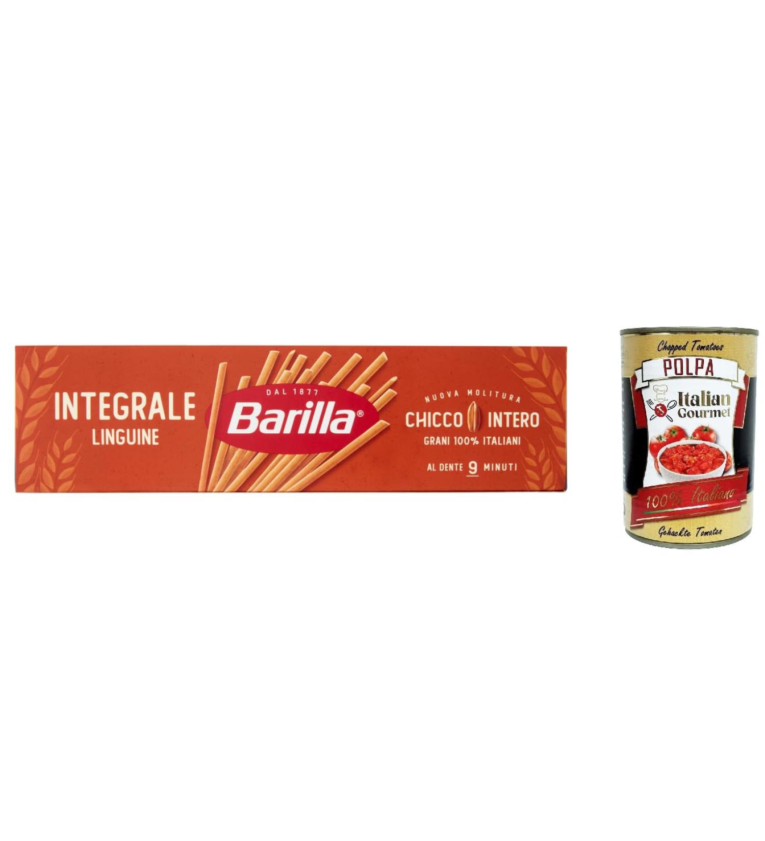  Italian Gourmet E.R. Pack of 10 Barilla Linguine Integrali pasta - Italian noodles - 500g + 400g Italian gourmet polpa - Buy Online on GoSupps.com