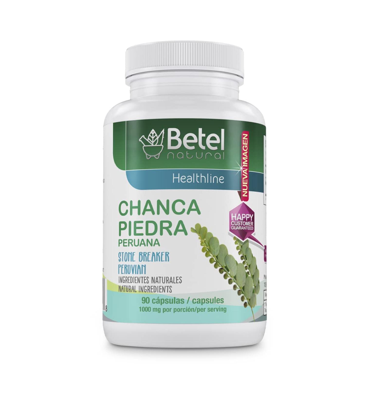 Betel Natural Premium Chanca Piedra Capsules - 1000mg - Urinary Tract Support - 90 Capsules - Buy Online on GoSupps.com