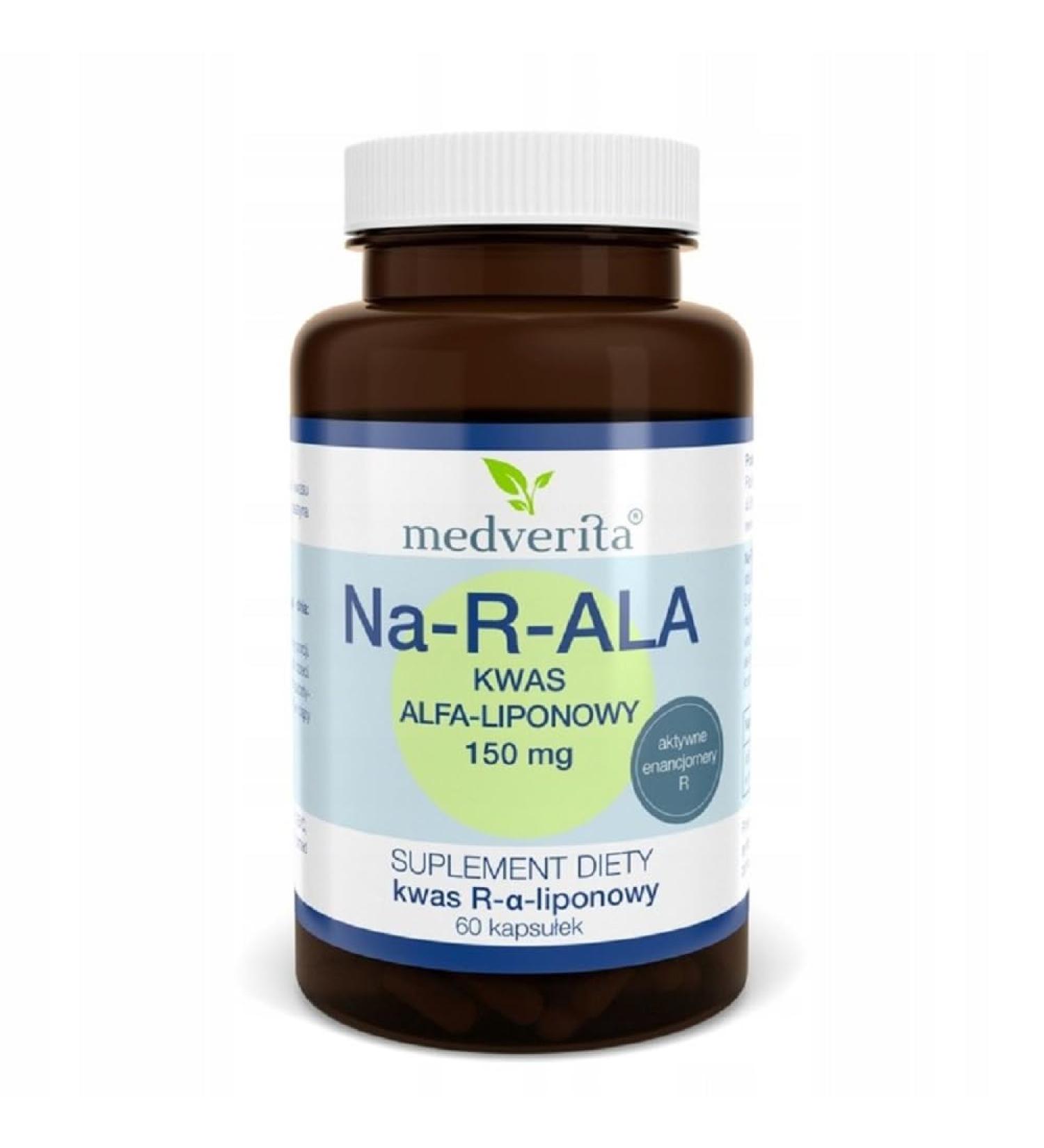 Medverita Na-R-Ala Alpha Lipoic Acid 150mg - Boost Metabolism & Support Energy - Dietary Supplement - 60 Capsules (2 Per Day) - International Shipping Available - Buy Online on GoSupps.com