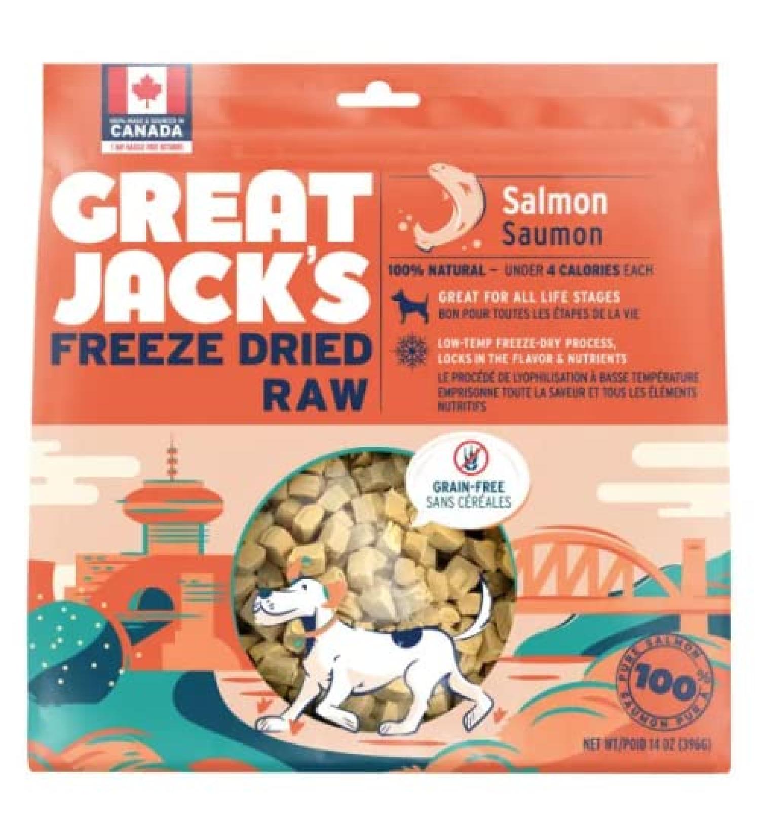 Great Jack's Freeze Dried Raw Treats - Salmon - 14 oz