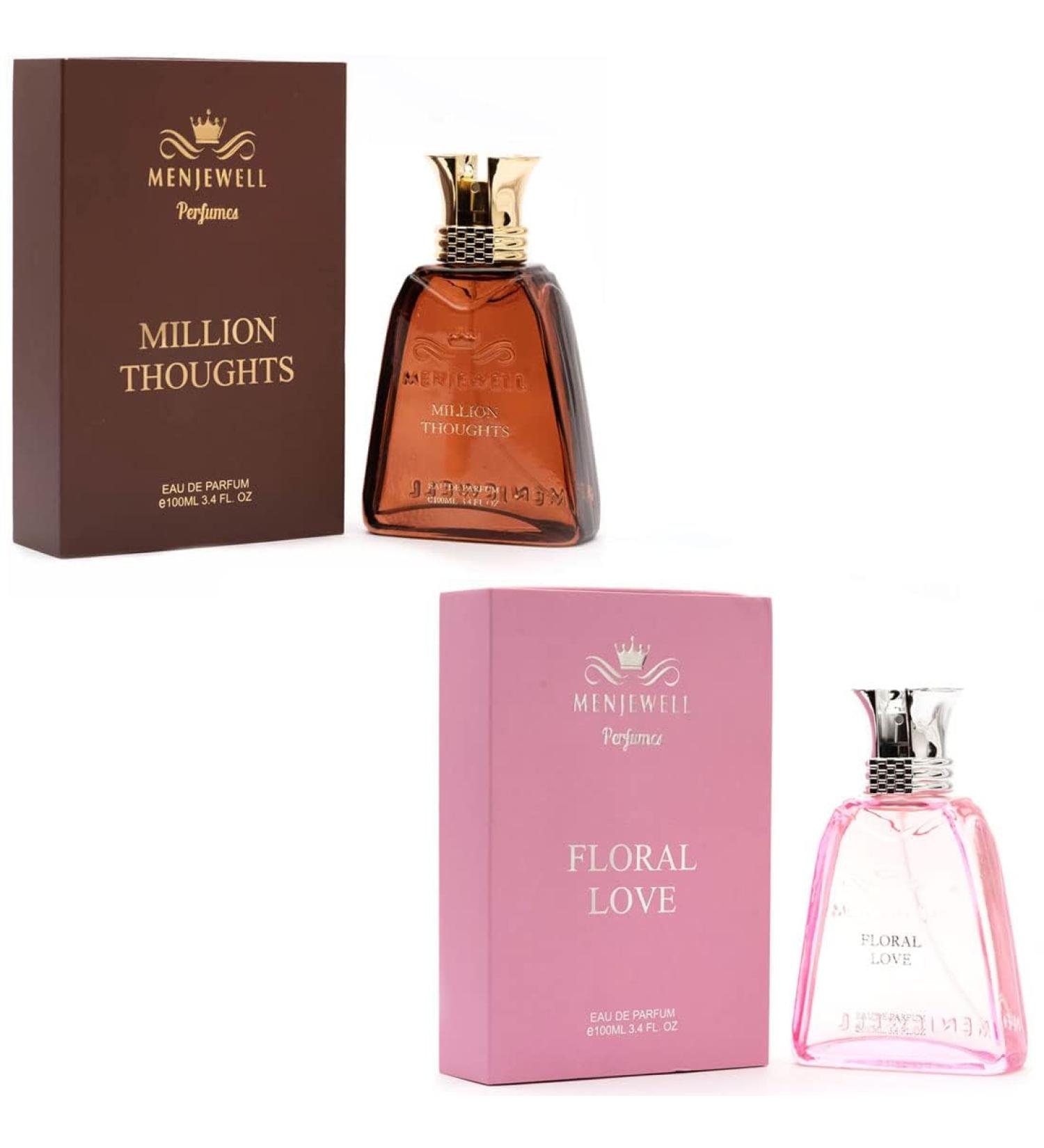 Perfume gift set for men and women| Floral Love and Million Thoughts Perfume|Gift For Couple Premium Luxury Perfume| Fragrance Spray-Set of 2| Eau de Parfum-200 ml (3.38 fl oz) - Buy Online on GoSupps.com