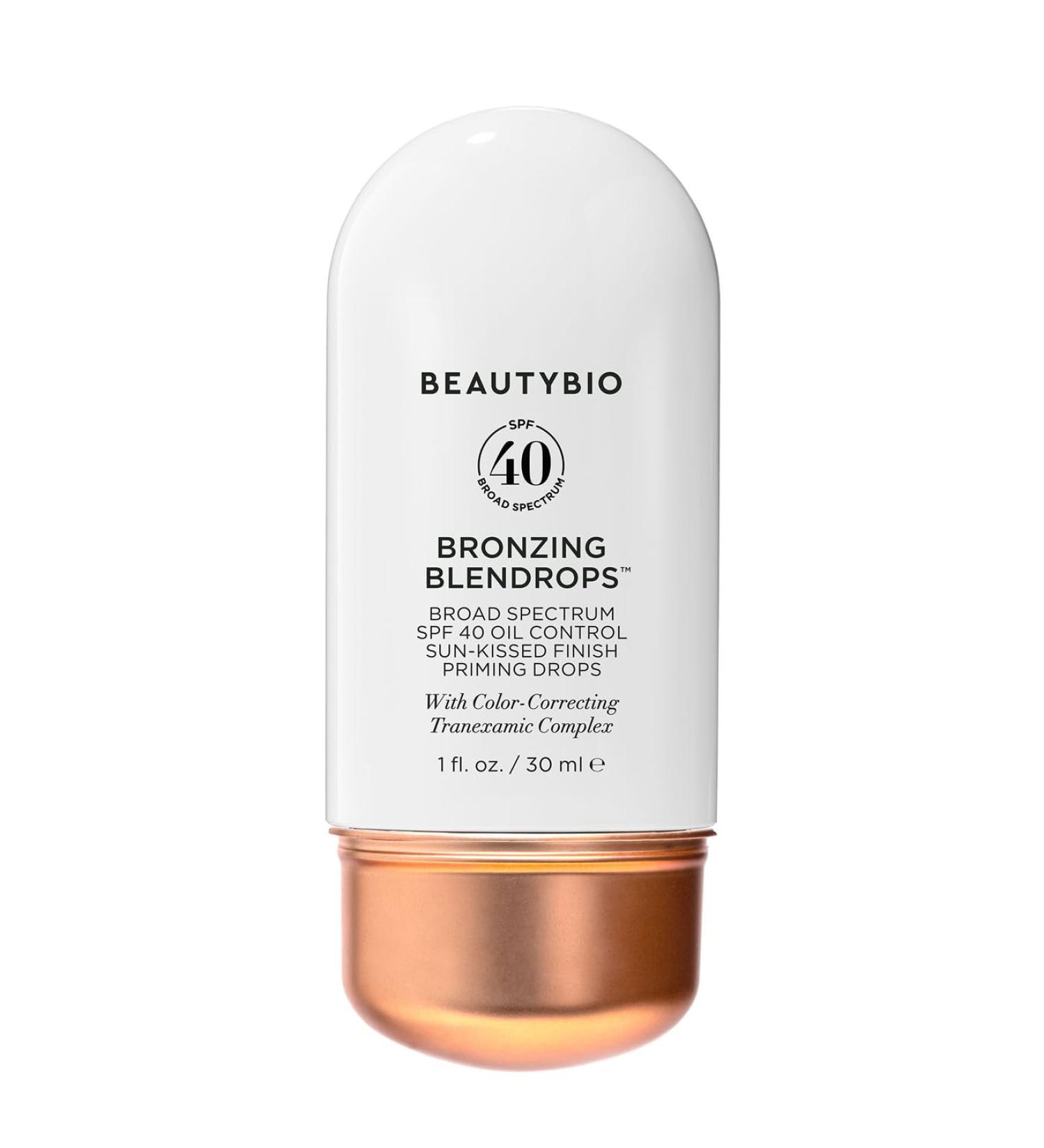 BeautyBio Bronzing BLENDROPS - SPF 40 Oil-Control Priming Drops for Sun-Kissed Finish & Color-Correction - Buy Online on GoSupps.com
