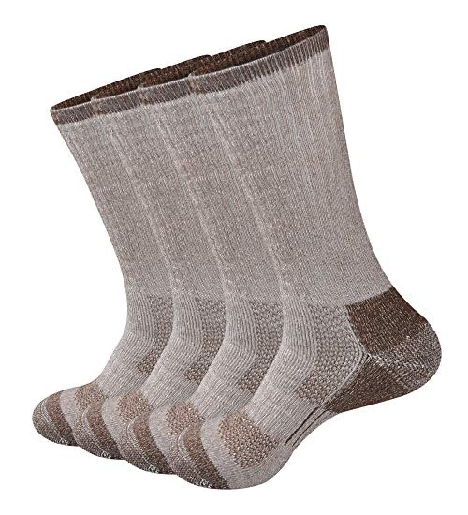 GKX Men's Merino Wool Moisture Wicking Crew Socks - Camel, Size 6-12 | Ideal for Outdoor Hiking and Heavy Duty Work - Buy Online on GoSupps.com