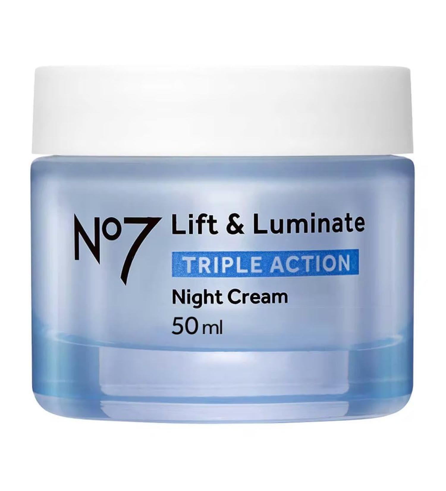 No7 Lift & Luminate Triple Action Night Cream ENHANCED FORMULA - 50ml