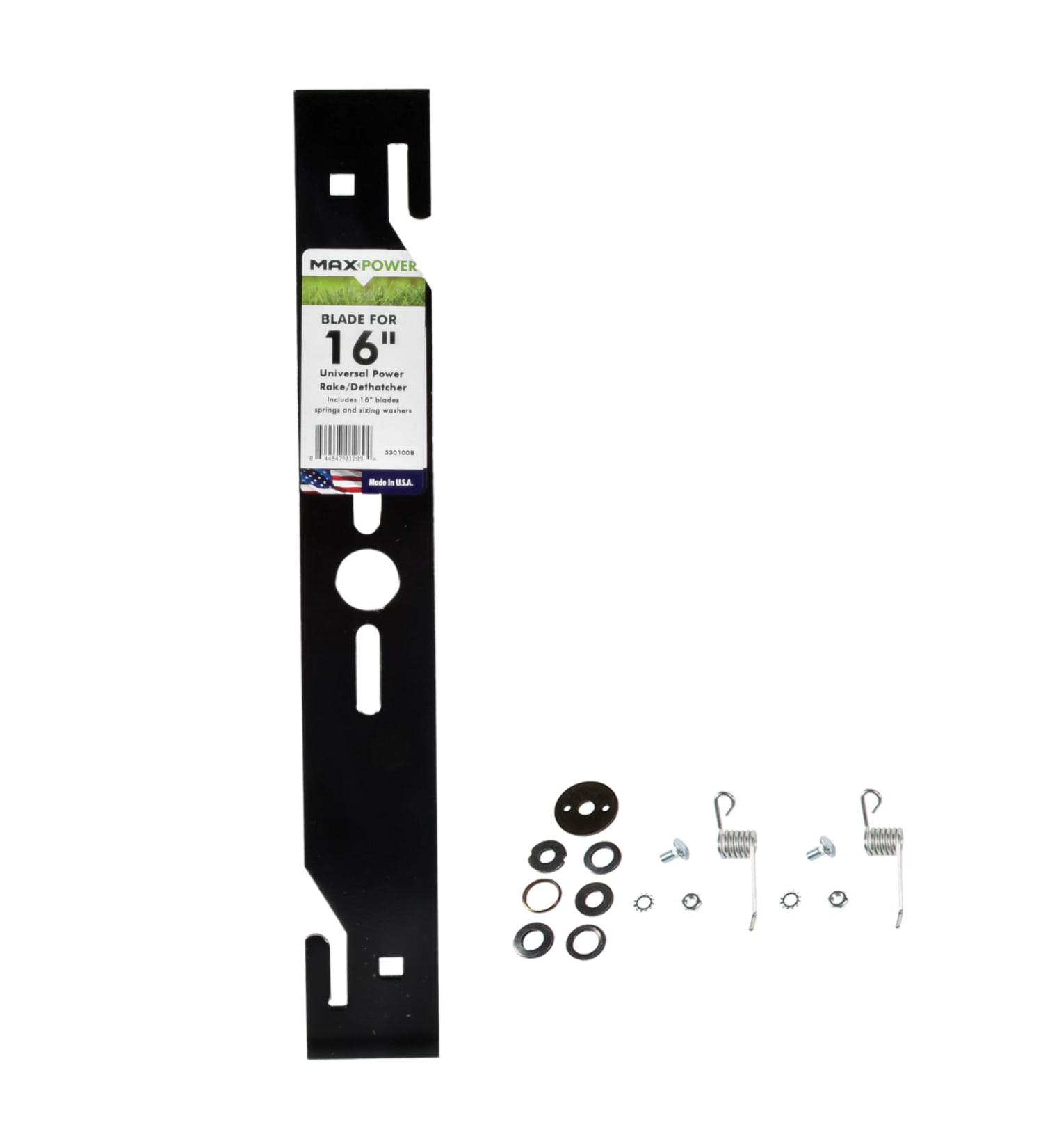 MAXPOWER 330100B Universal Lawn Mower Blade - 40.6 cm | Durable High-Performance Black | International Shipping Available - Buy Online on GoSupps.com