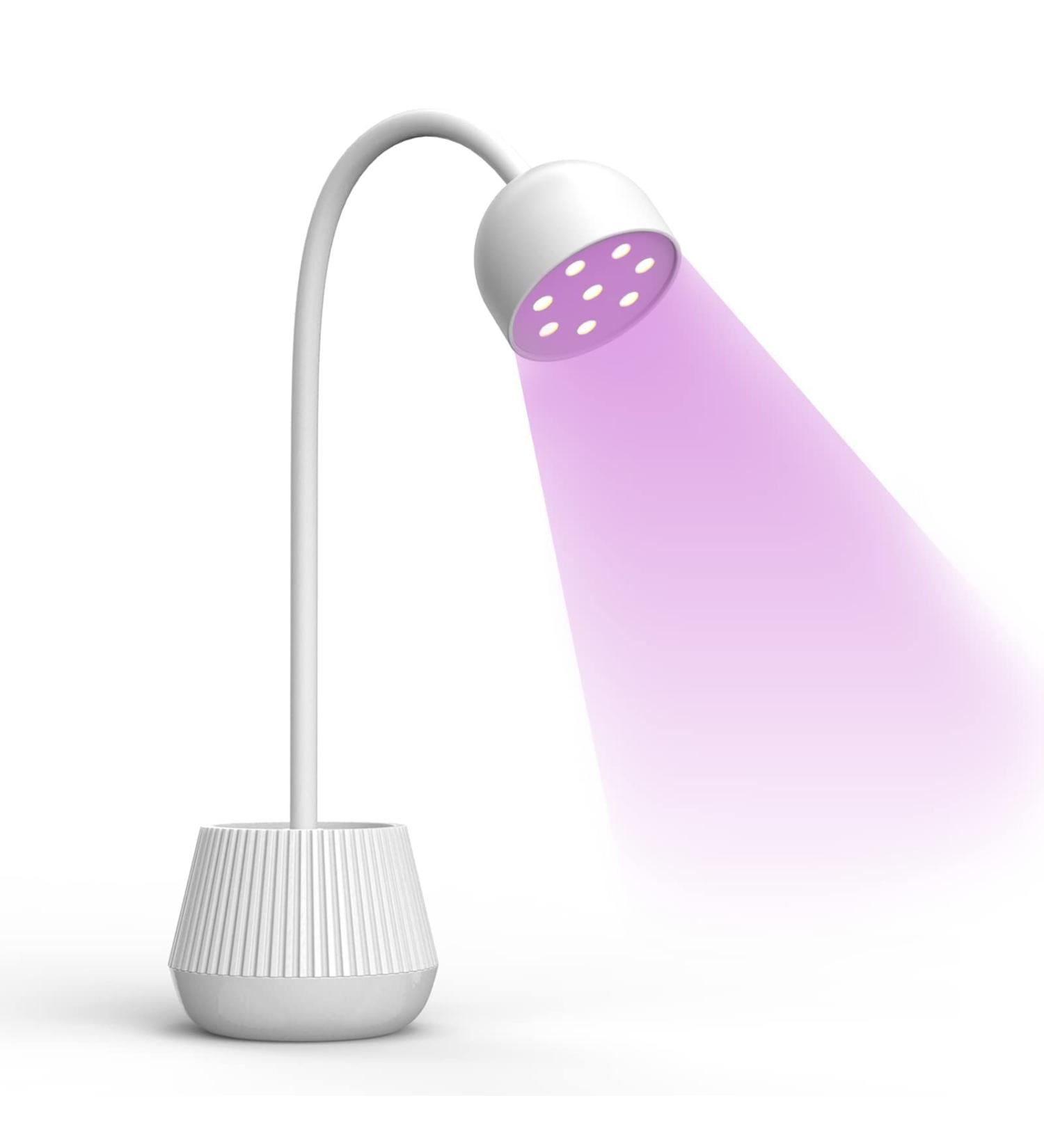 JOSBES Cordless UV LED Nail Lamp 24W Rechargeable Mini Dryer | Quick Dry Gel Light for Home DIY & Salon Manicure - White - Buy Online on GoSupps.com