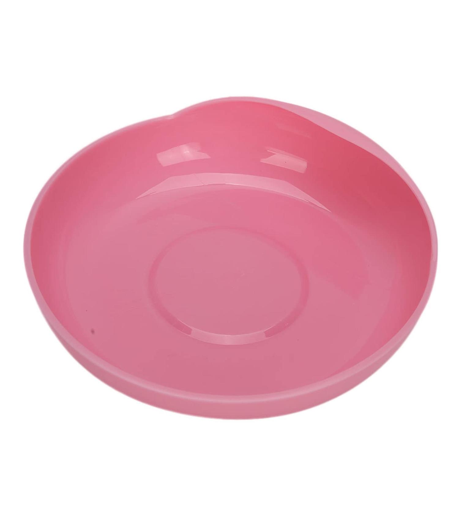 Spillproof Scoop Plate Unbreakable Round Scoop Dish for Elderly Disabled Handicapped Plate with Non Padded Bottom for Independent Eating