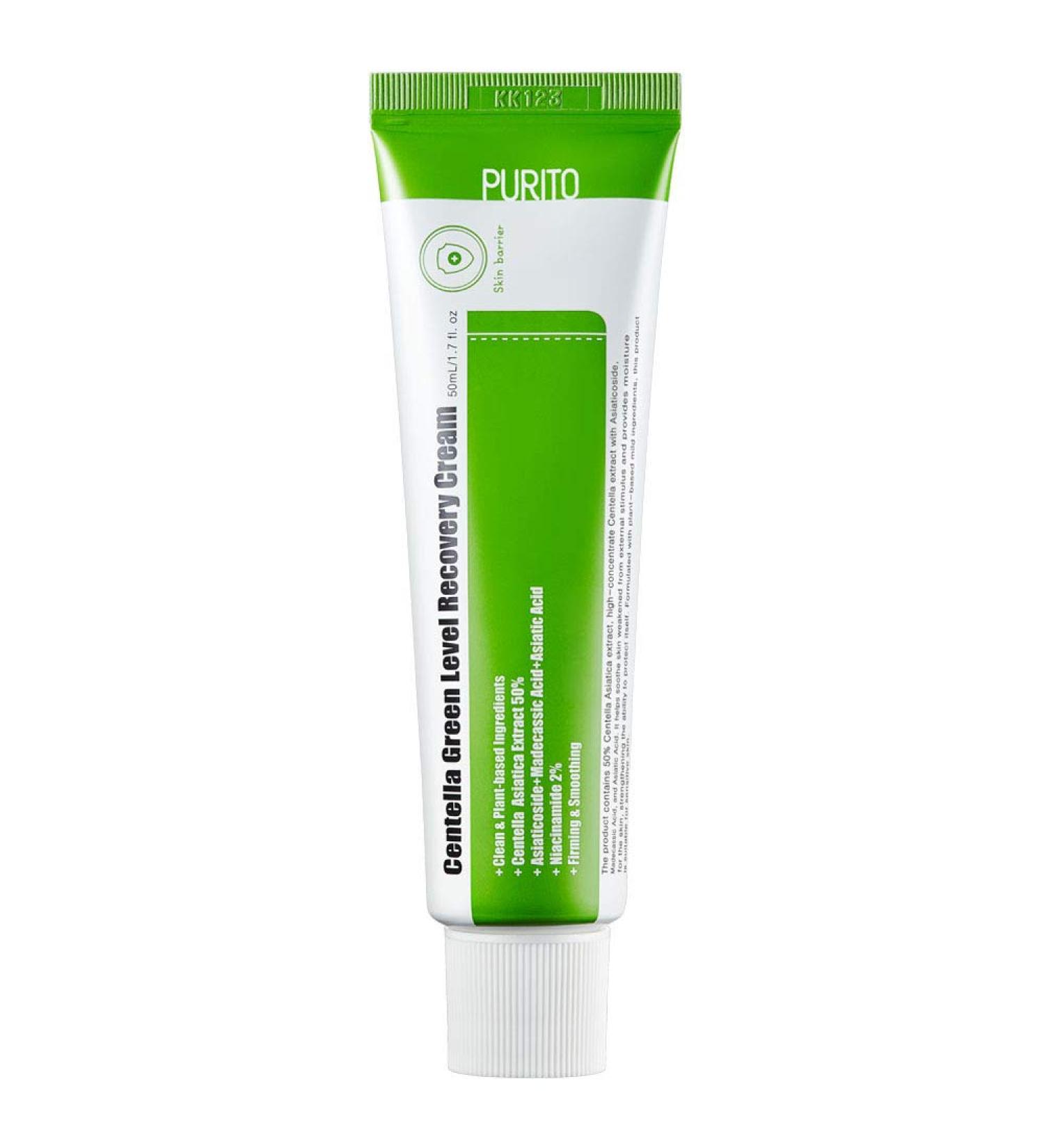 Purito Centella Green Level Recovery Cream - 1.7 fl oz (50 ml) | Soothing Skincare for Sensitive Skin - Buy Online on GoSupps.com